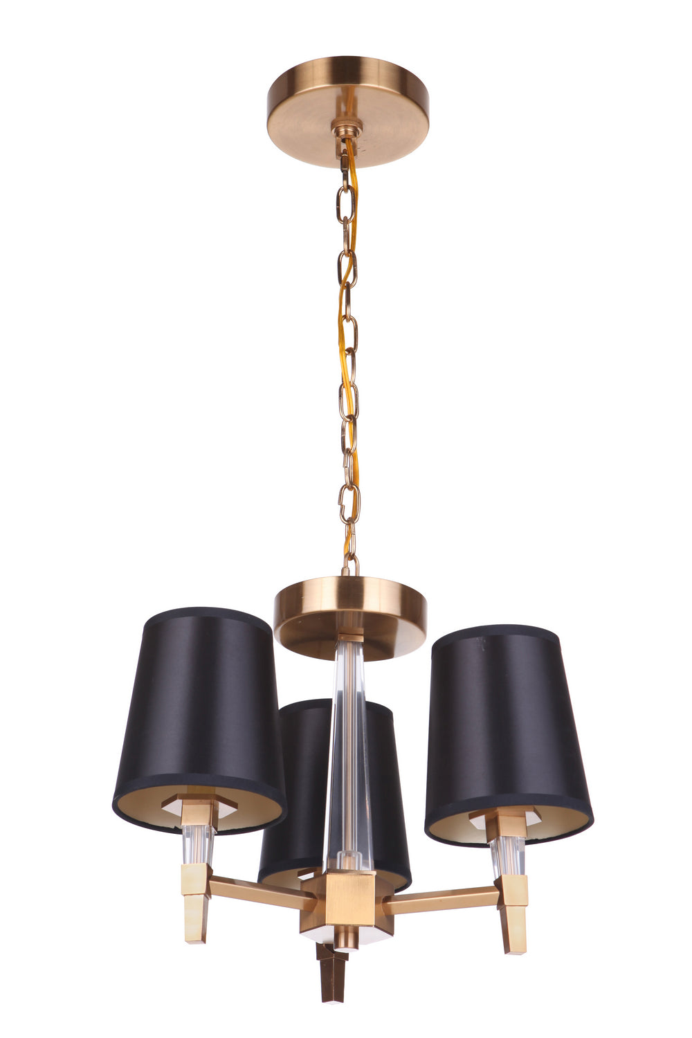 Craftmade - 53253-SB - Three Light Convertible Semi Flush/Pendant - Tarryn - Satin Brass