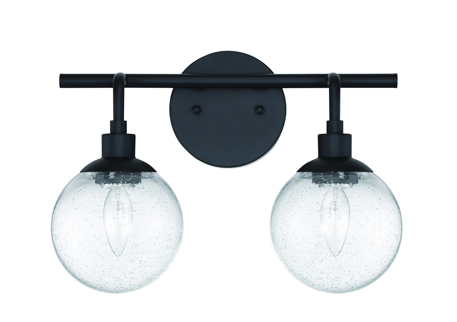 Craftmade - 53302-FB - Two Light Vanity - Que - Flat Black