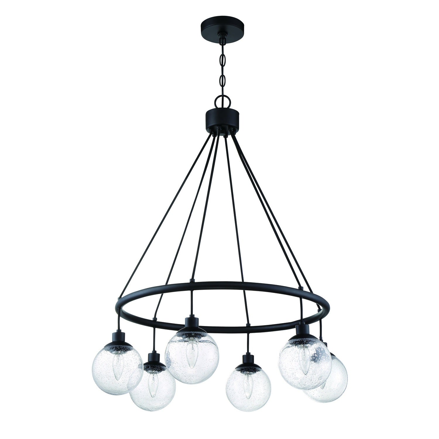 Craftmade - 53326-FB - Six Light Chandelier - Que - Flat Black