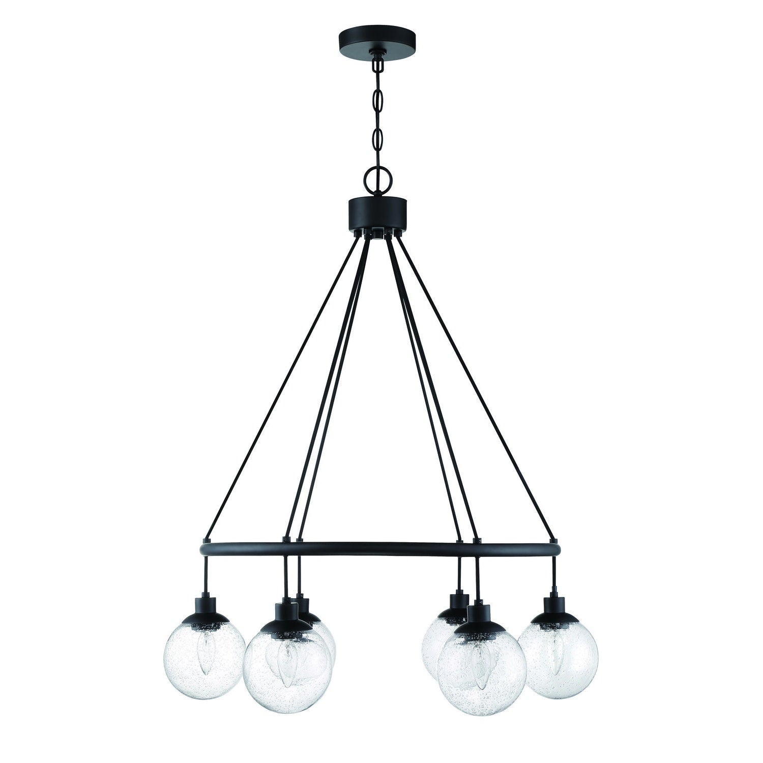 Craftmade - 53326-FB - Six Light Chandelier - Que - Flat Black