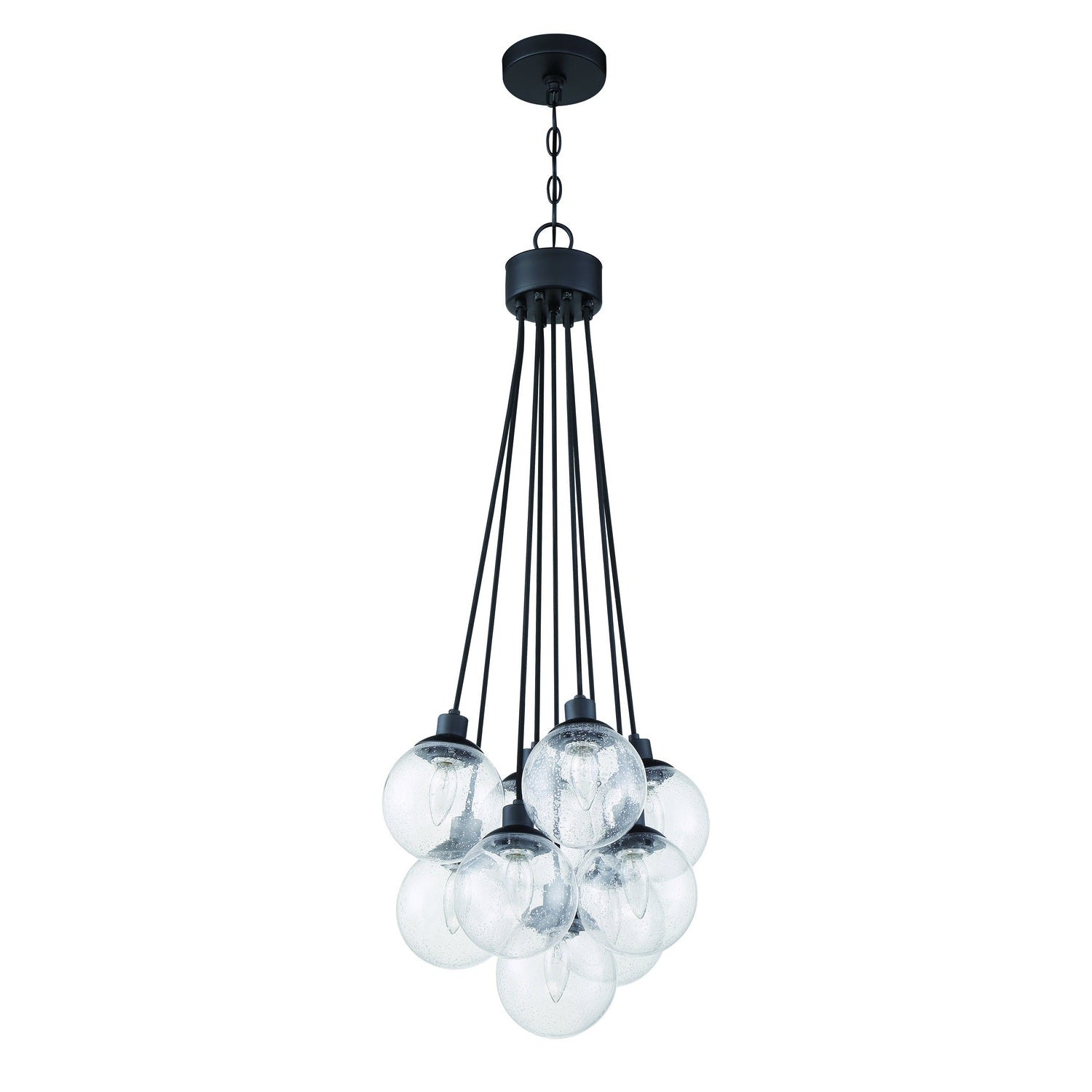Craftmade - 53399-FB - Nine Light Pendant - Que - Flat Black