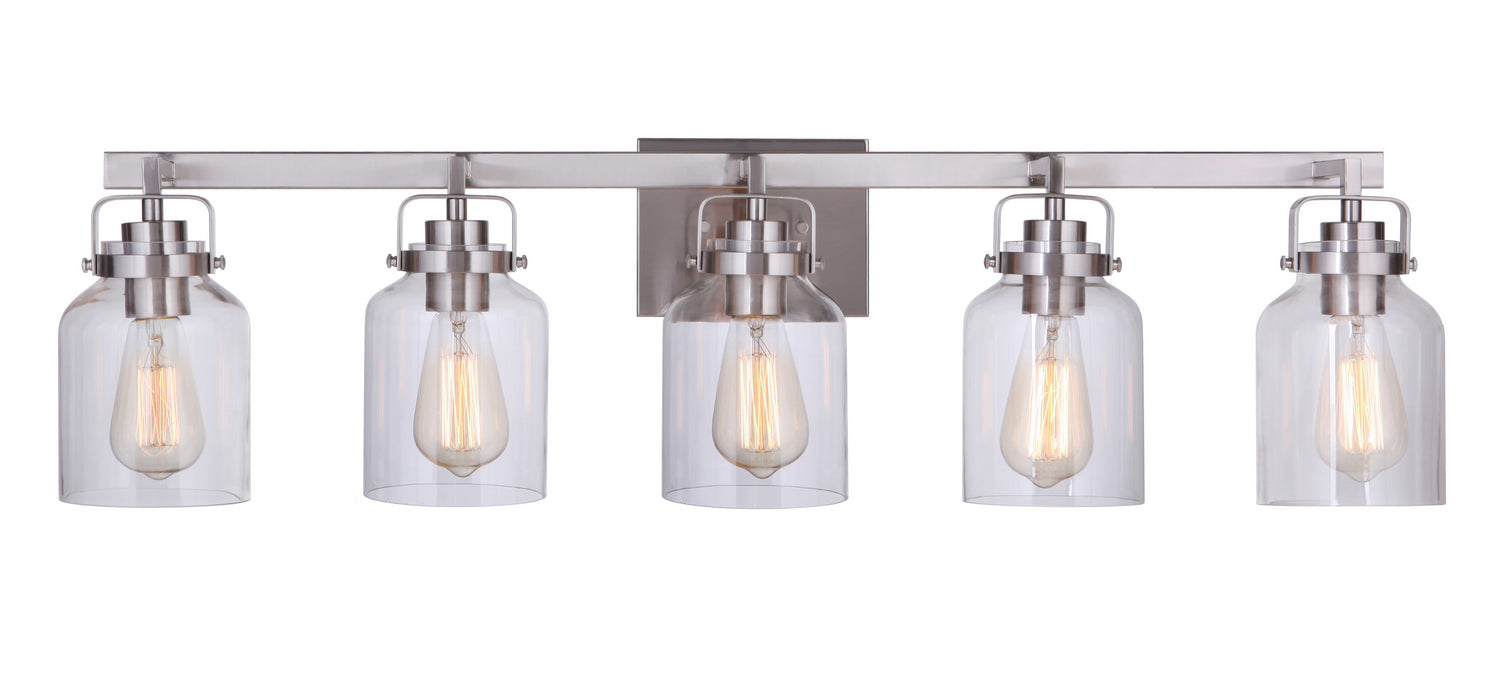 Craftmade - 53605-BNK - Five Light Vanity - Foxwood - Brushed Polished Nickel