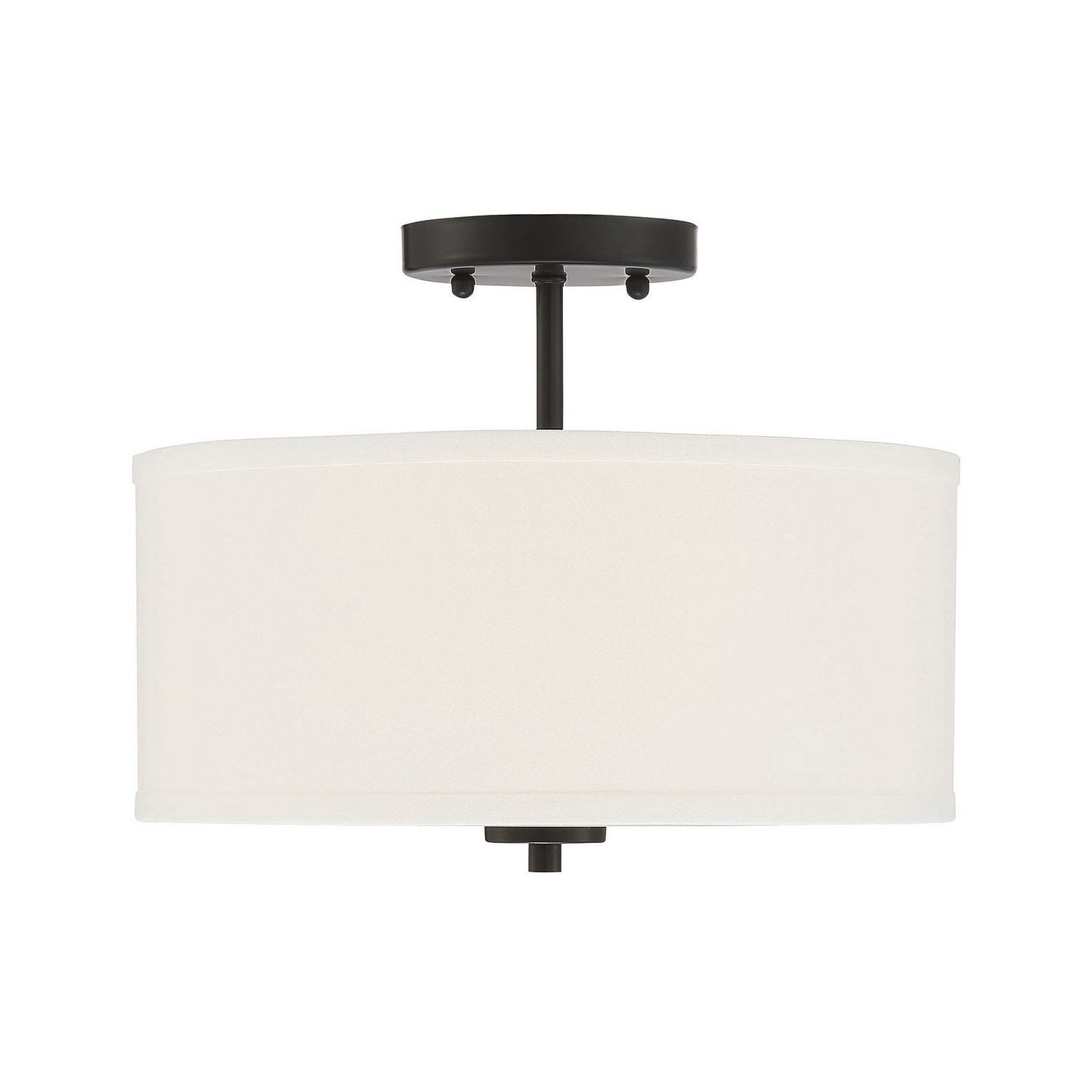 Meridian - M60008MBK - Two Light Semi-Flush Mount - Msemi - Matte Black