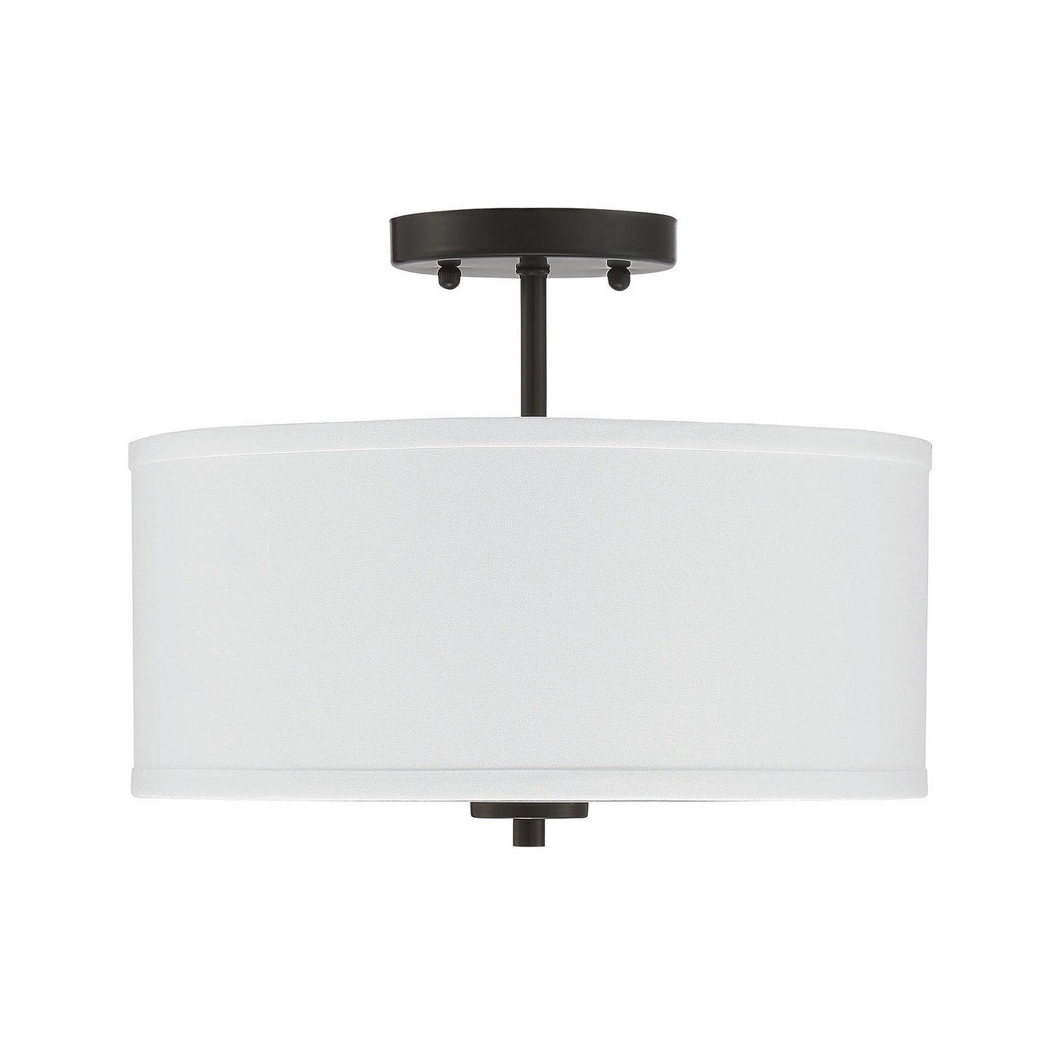Meridian - M60008MBK - Two Light Semi-Flush Mount - Msemi - Matte Black
