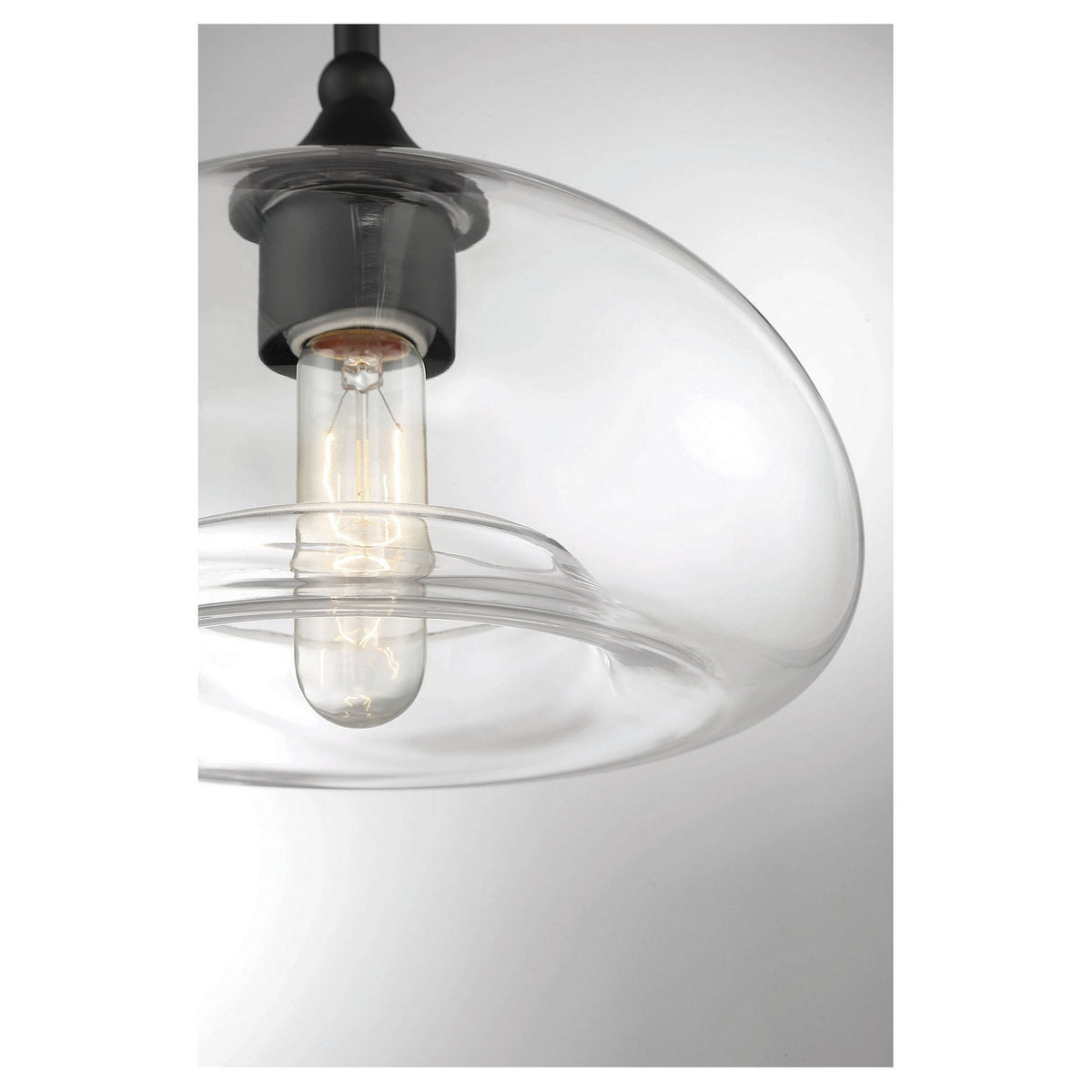 Meridian - M60017MBK - One Light Semi-Flush Mount - Msemi - Matte Black