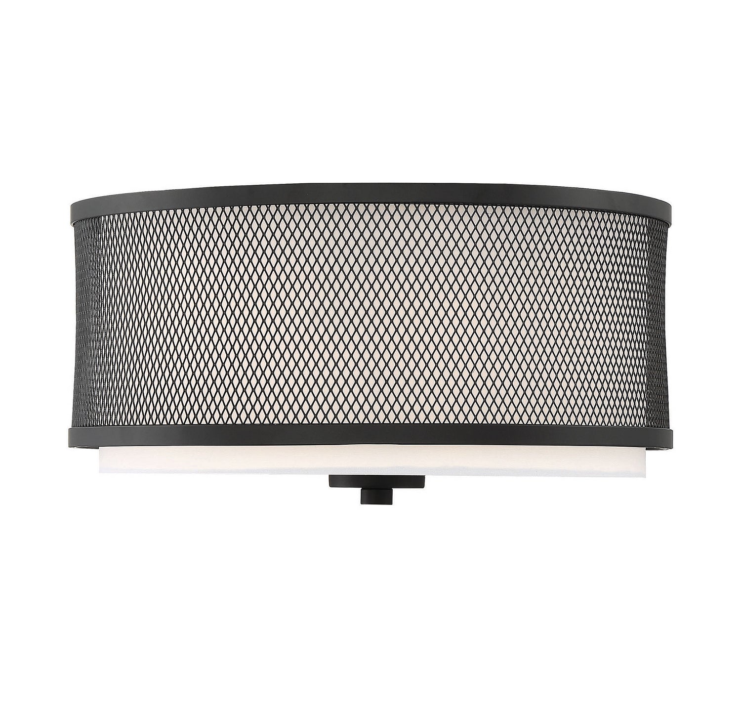 Meridian - M60018MBK - Three Light Semi-Flush Mount - Mflus - Matte Black