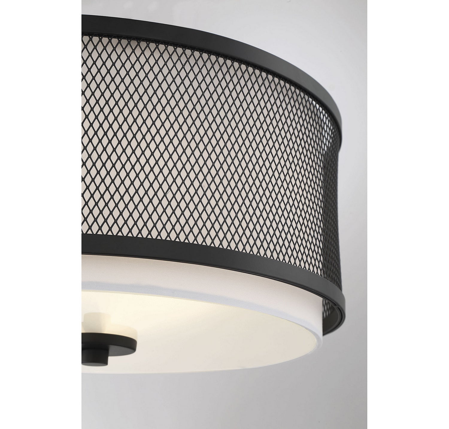 Meridian - M60018MBK - Three Light Semi-Flush Mount - Mflus - Matte Black