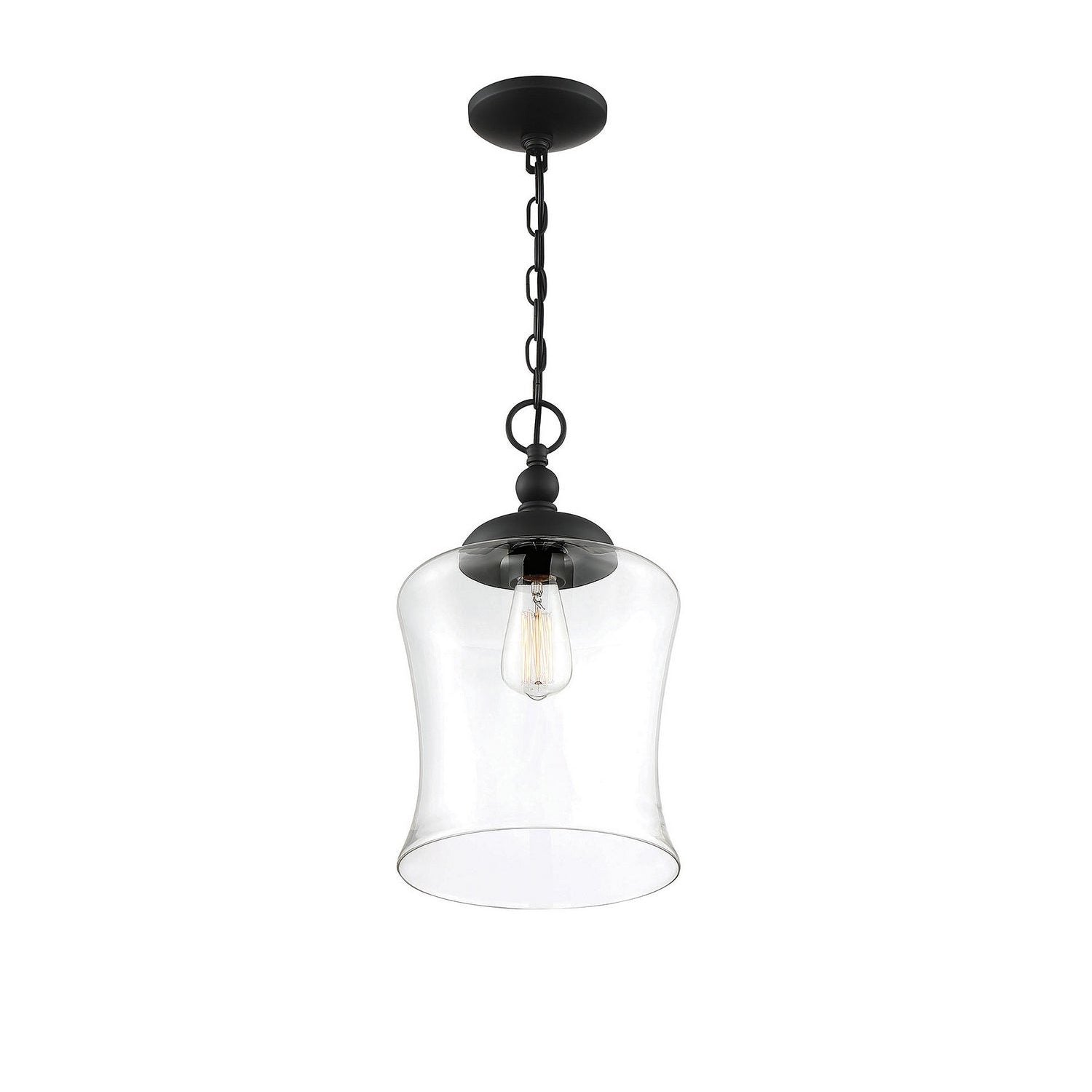 Meridian - M70019MBK - One Light Pendant - Mpend - Matte Black