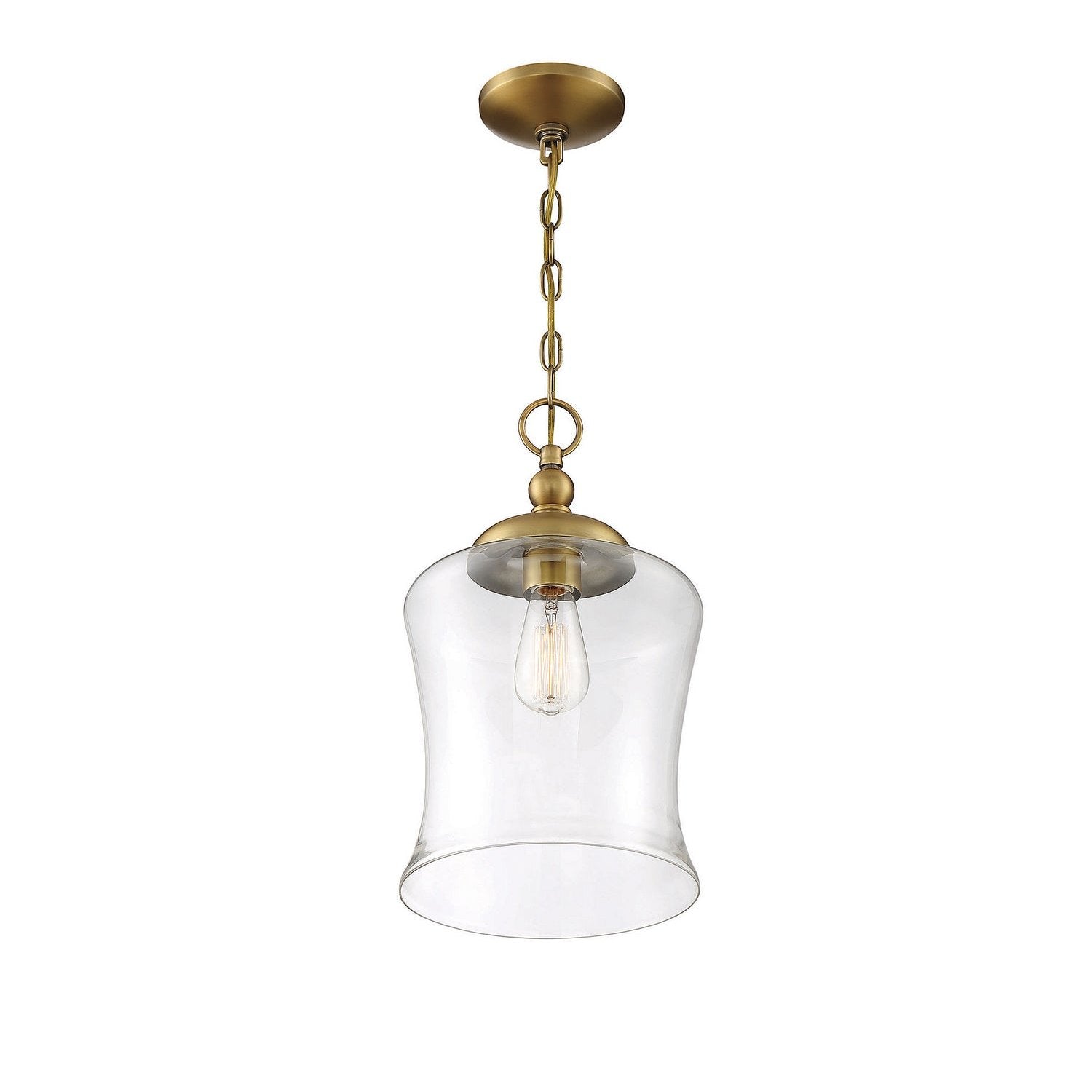 Meridian - M70019NB - One Light Pendant - Mpend - Natural Brass