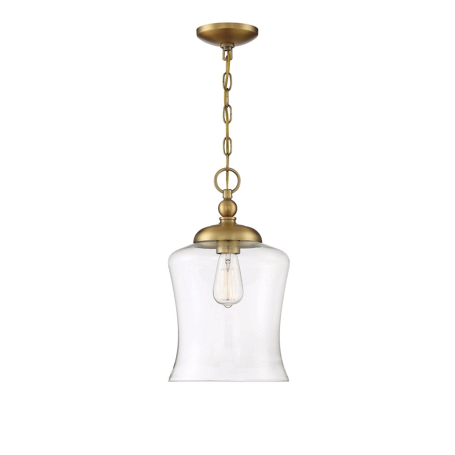 Meridian - M70019NB - One Light Pendant - Mpend - Natural Brass