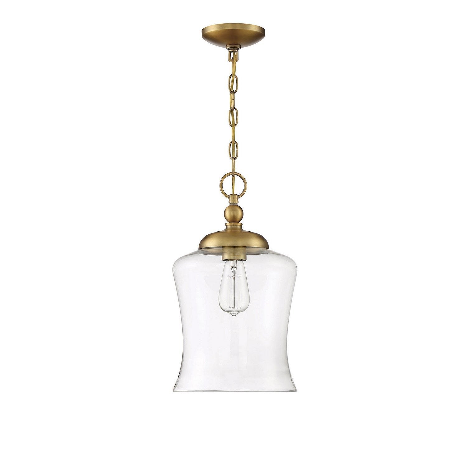 Meridian - M70019NB - One Light Pendant - Mpend - Natural Brass