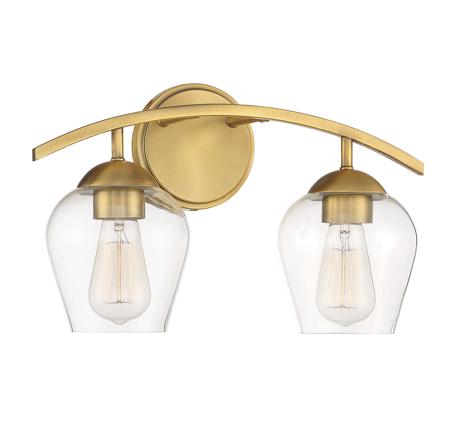 Meridian - M80031NB - Two Light Bathroom Vanity Light - Mbath - Natural Brass