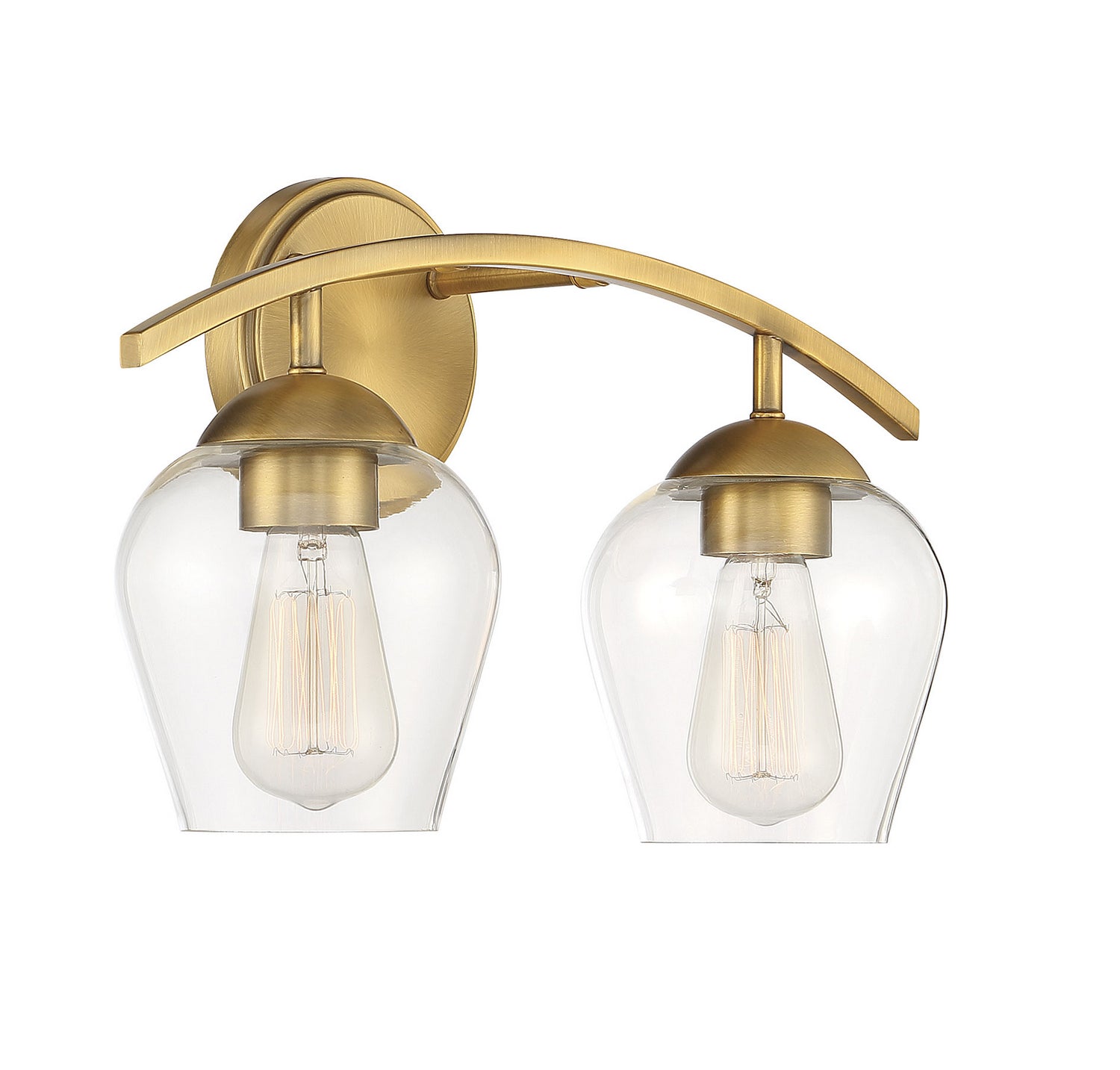 Meridian - M80031NB - Two Light Bathroom Vanity Light - Mbath - Natural Brass
