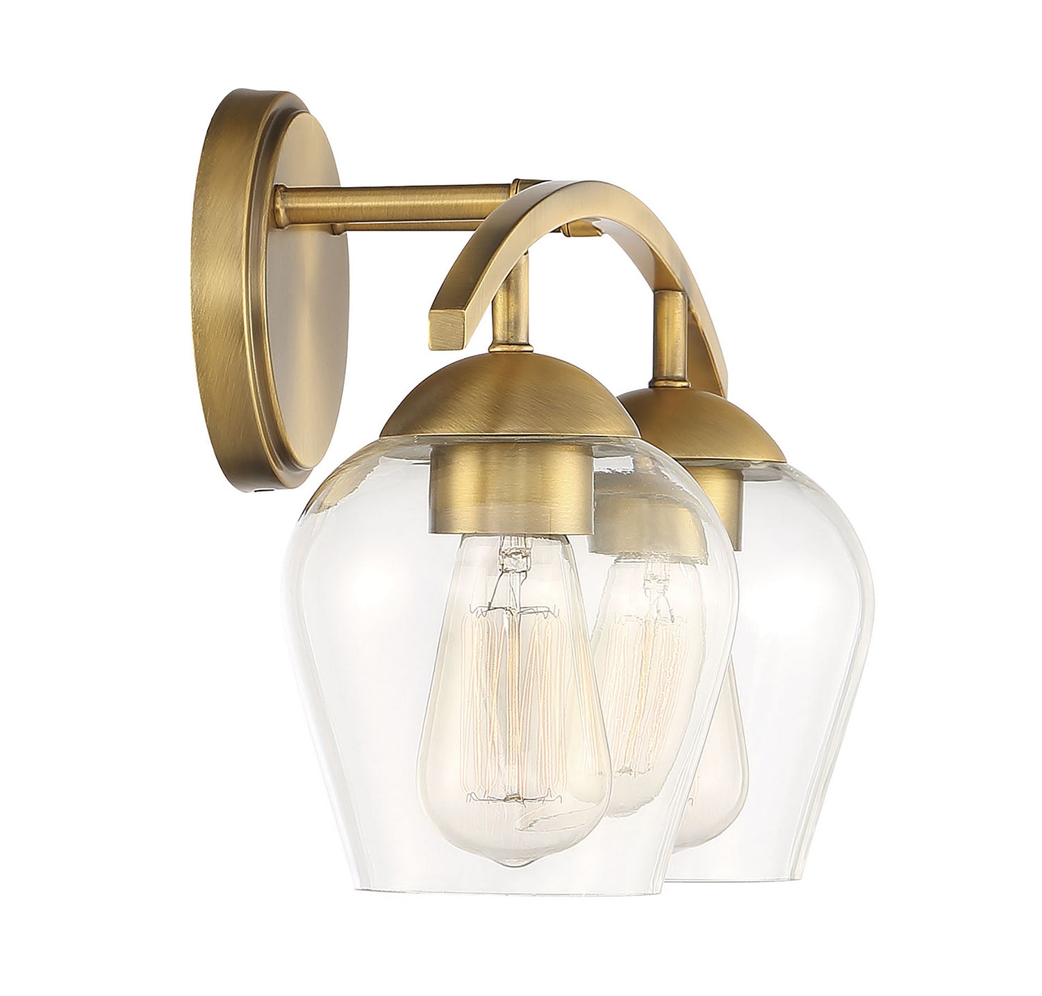Meridian - M80031NB - Two Light Bathroom Vanity Light - Mbath - Natural Brass