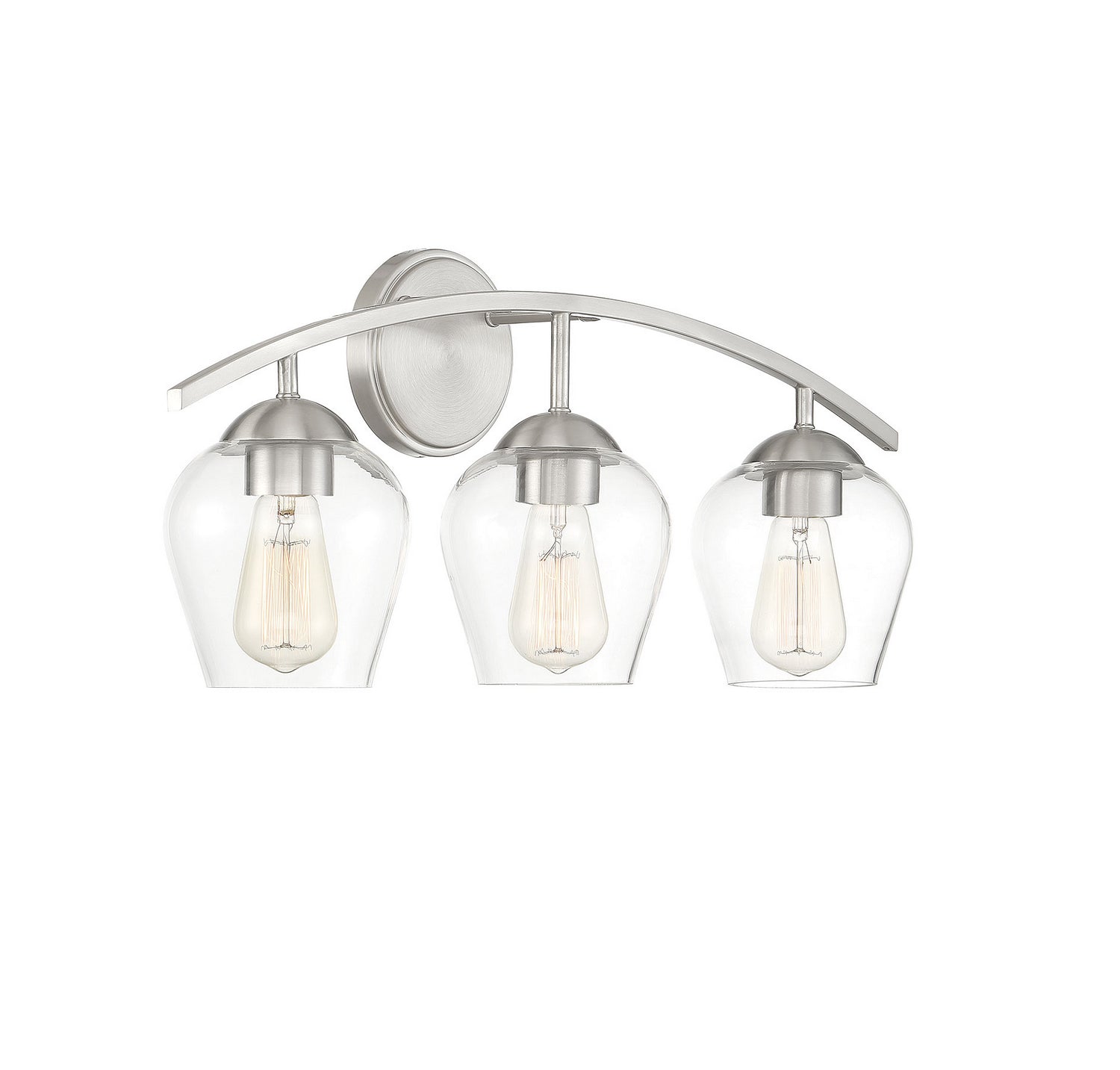 Meridian - M80032BN - Three Light Bathroom Vanity Light - Mbath - Brushed Nickel