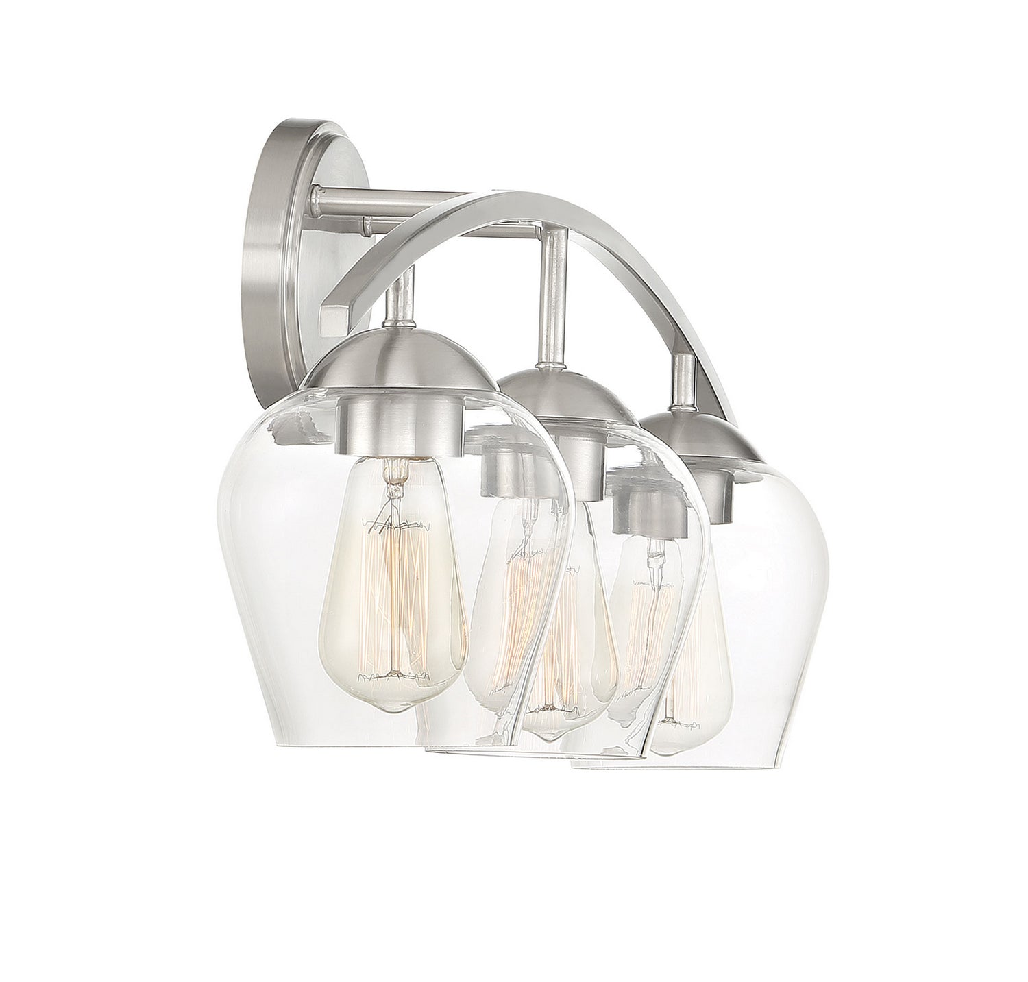 Meridian - M80032BN - Three Light Bathroom Vanity Light - Mbath - Brushed Nickel