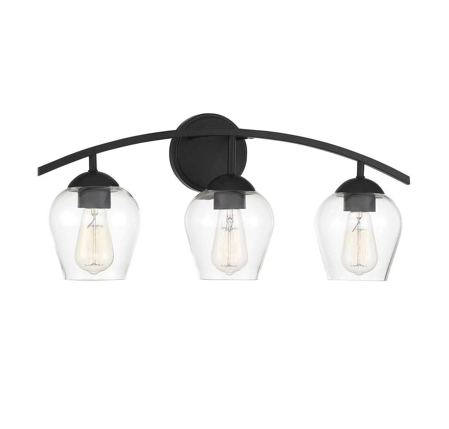 Meridian - M80032MBK - Three Light Bathroom Vanity Light - Mbath - Matte Black