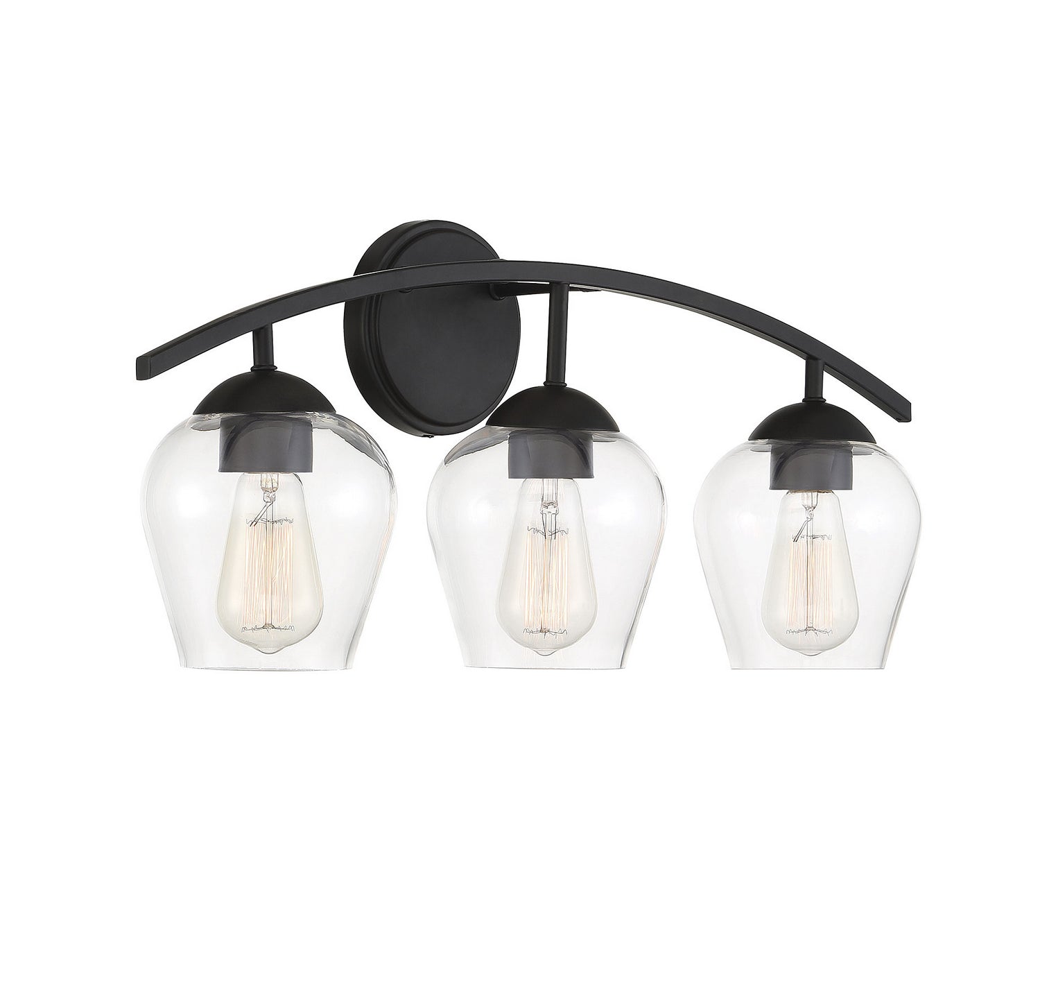 Meridian - M80032MBK - Three Light Bathroom Vanity Light - Mbath - Matte Black
