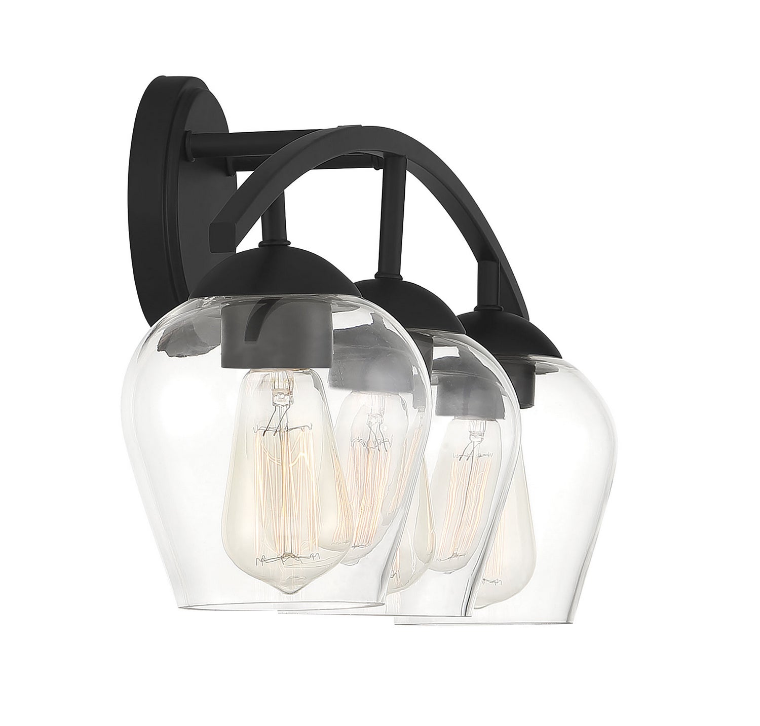 Meridian - M80032MBK - Three Light Bathroom Vanity Light - Mbath - Matte Black