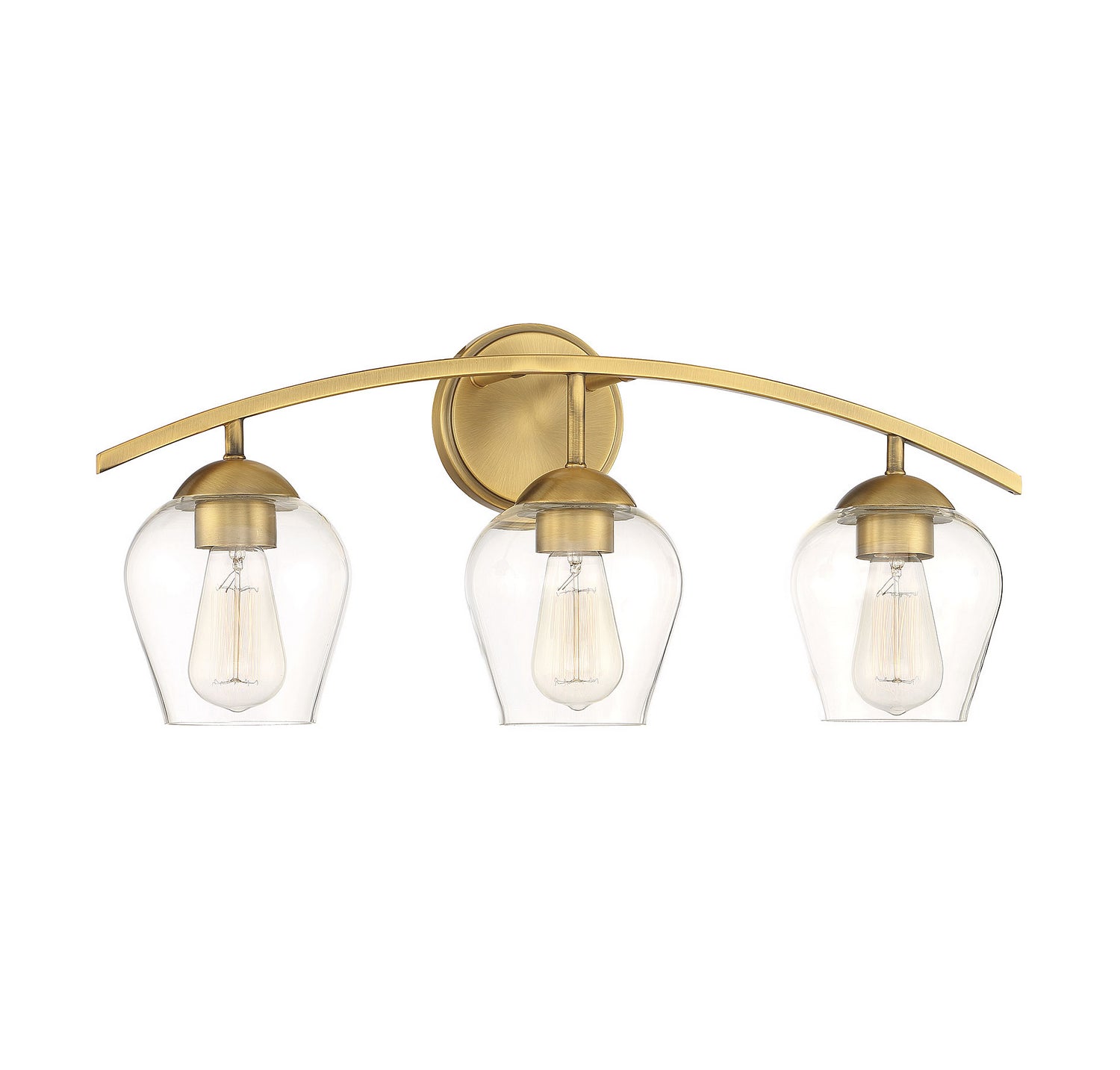 Meridian - M80032NB - Three Light Bathroom Vanity Light - Mbath - Natural Brass