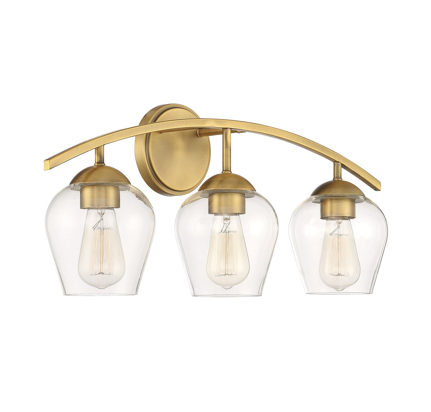 Meridian - M80032NB - Three Light Bathroom Vanity Light - Mbath - Natural Brass