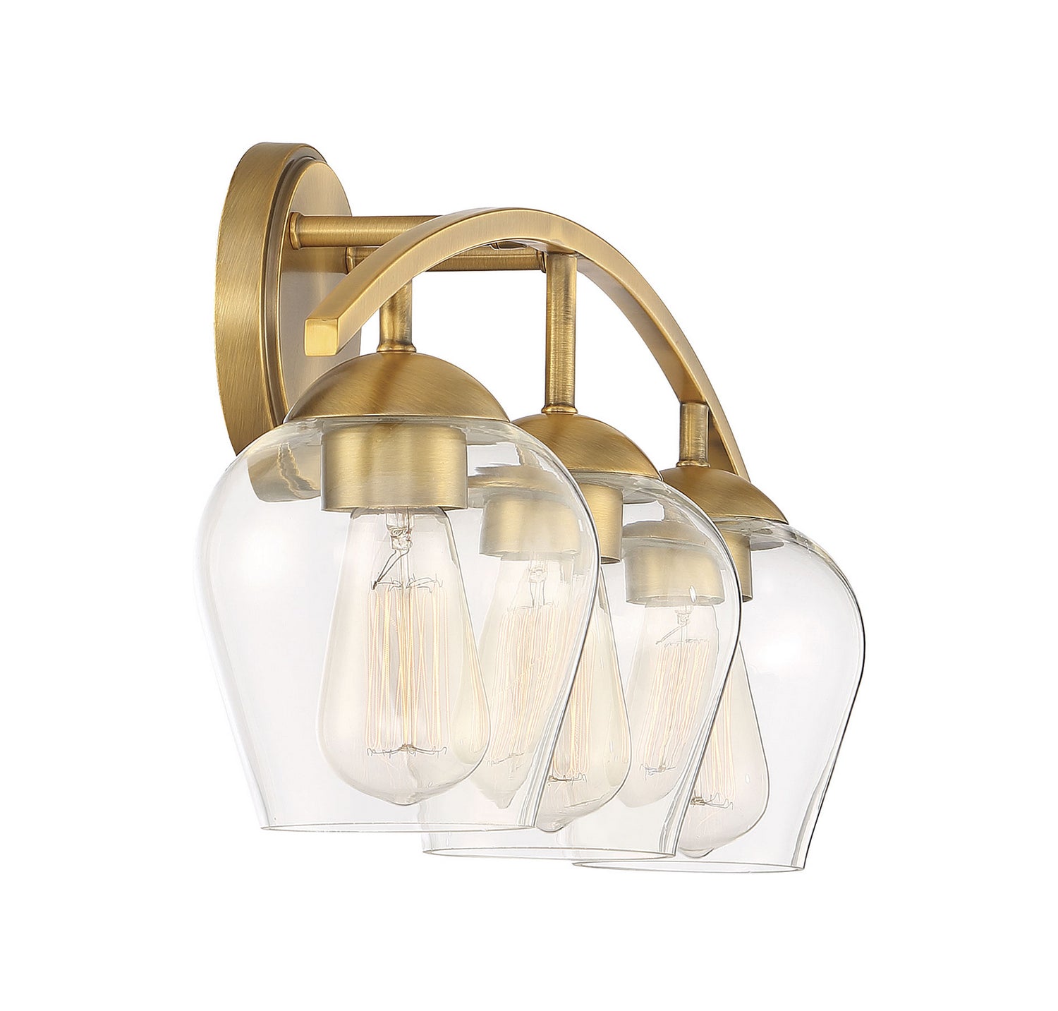 Meridian - M80032NB - Three Light Bathroom Vanity Light - Mbath - Natural Brass