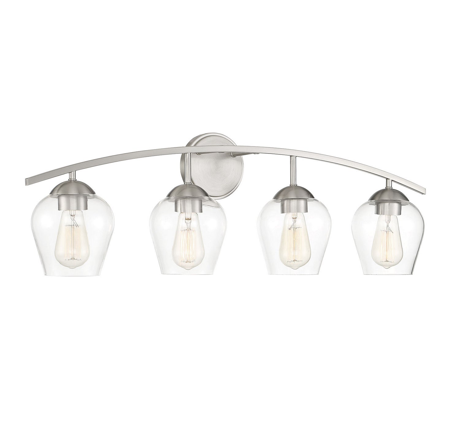 Meridian - M80033BN - Four Light Bathroom Vanity Light - Mbath - Brushed Nickel