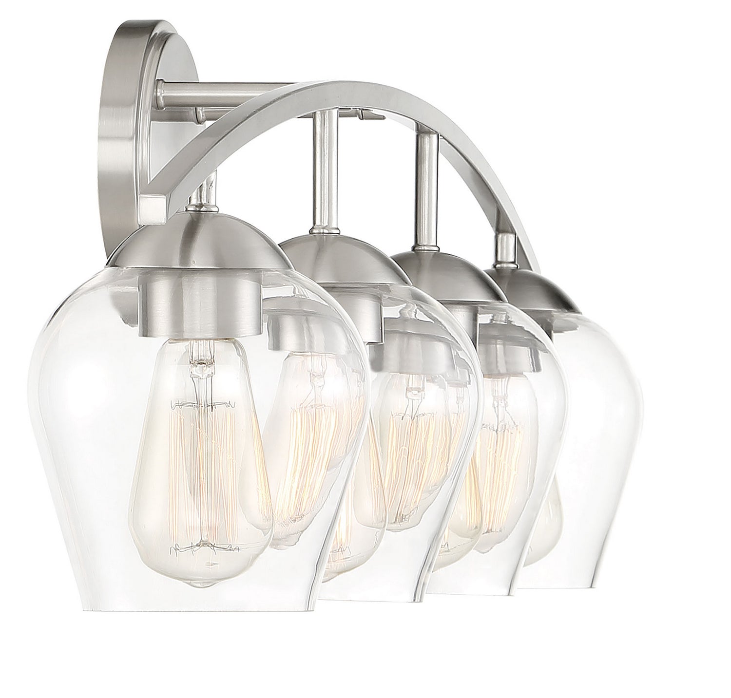 Meridian - M80033BN - Four Light Bathroom Vanity Light - Mbath - Brushed Nickel