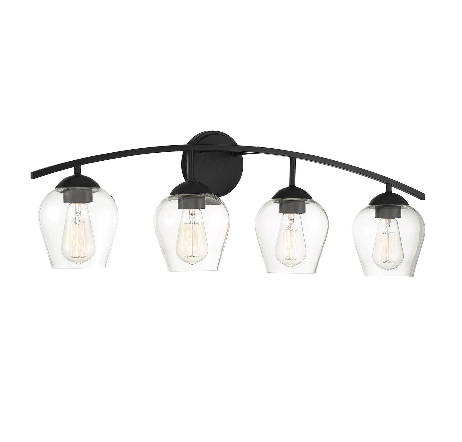 Meridian - M80033MBK - Four Light Bathroom Vanity Light - Mbath - Matte Black