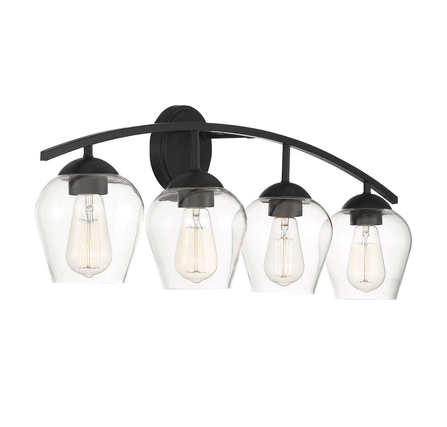 Meridian - M80033MBK - Four Light Bathroom Vanity Light - Mbath - Matte Black