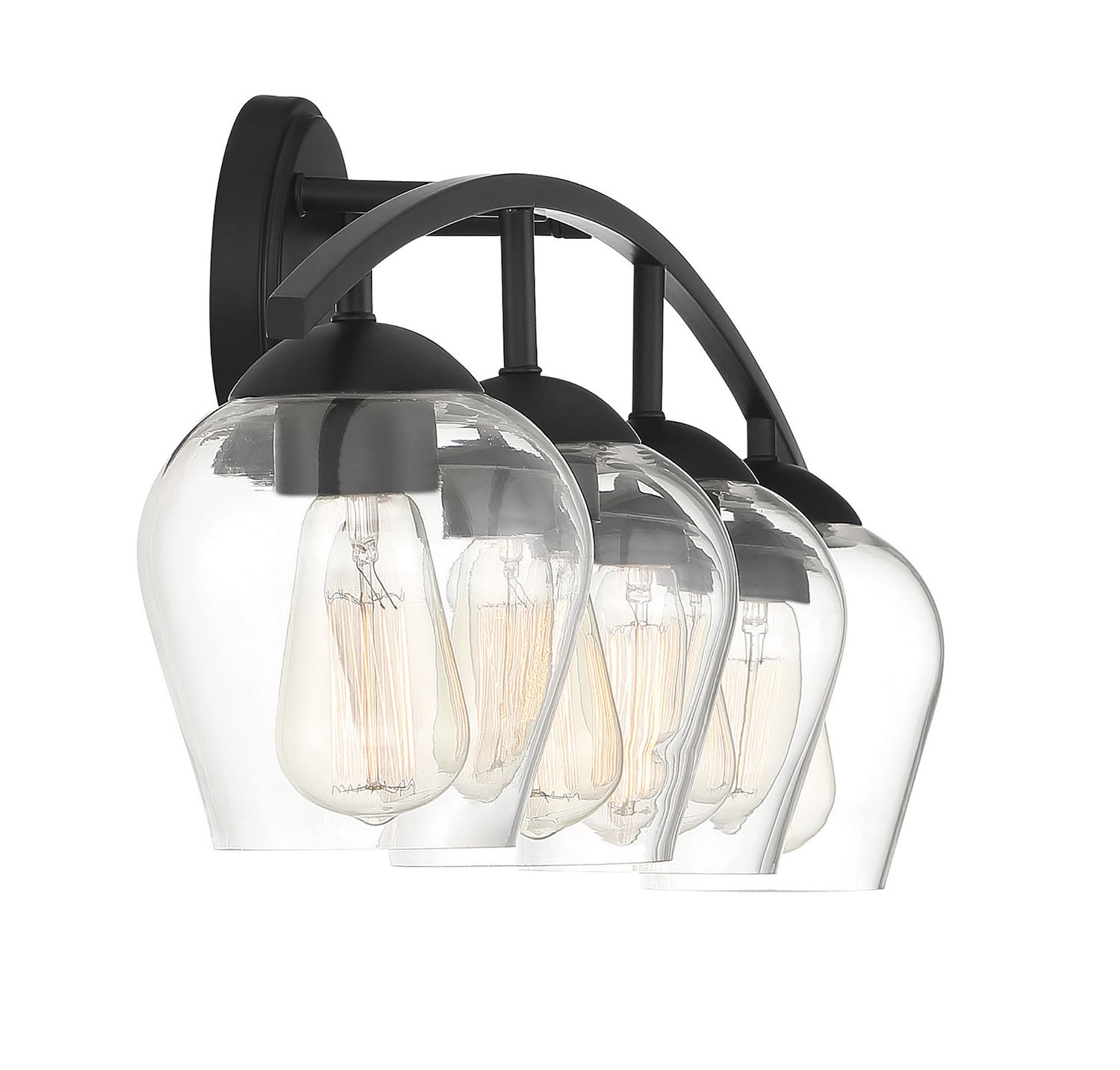 Meridian - M80033MBK - Four Light Bathroom Vanity Light - Mbath - Matte Black