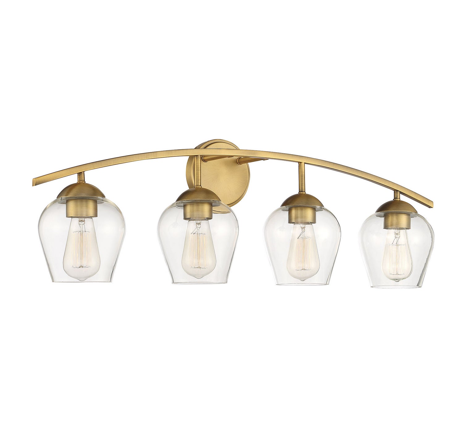 Meridian - M80033NB - Four Light Bathroom Vanity Light - Mbath - Natural Brass