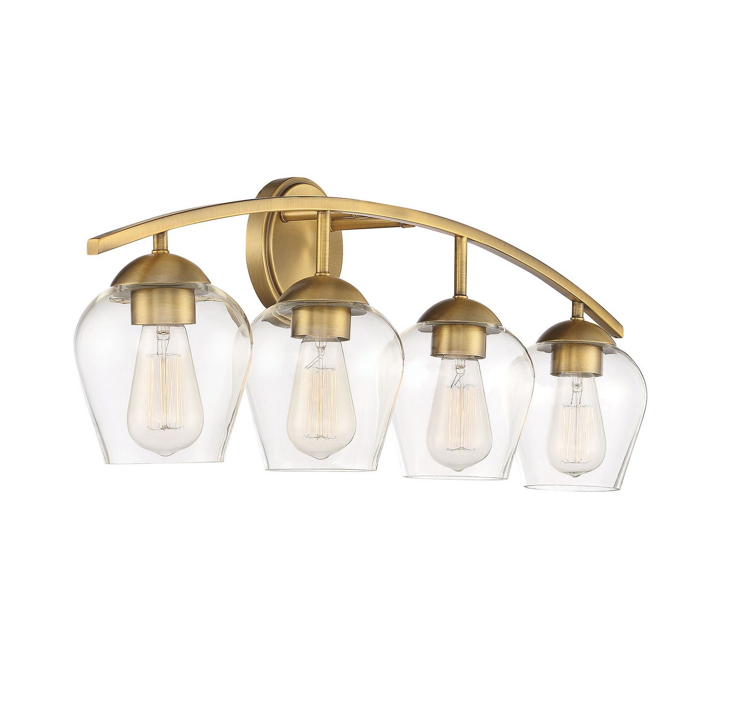 Meridian - M80033NB - Four Light Bathroom Vanity Light - Mbath - Natural Brass