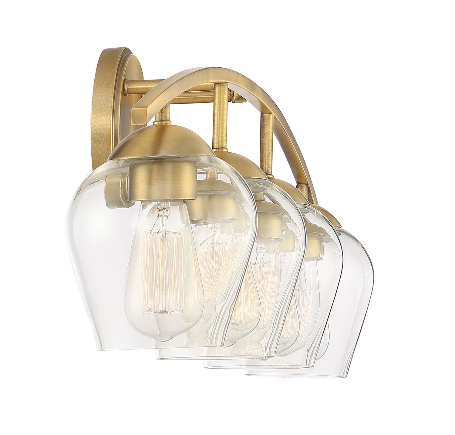 Meridian - M80033NB - Four Light Bathroom Vanity Light - Mbath - Natural Brass