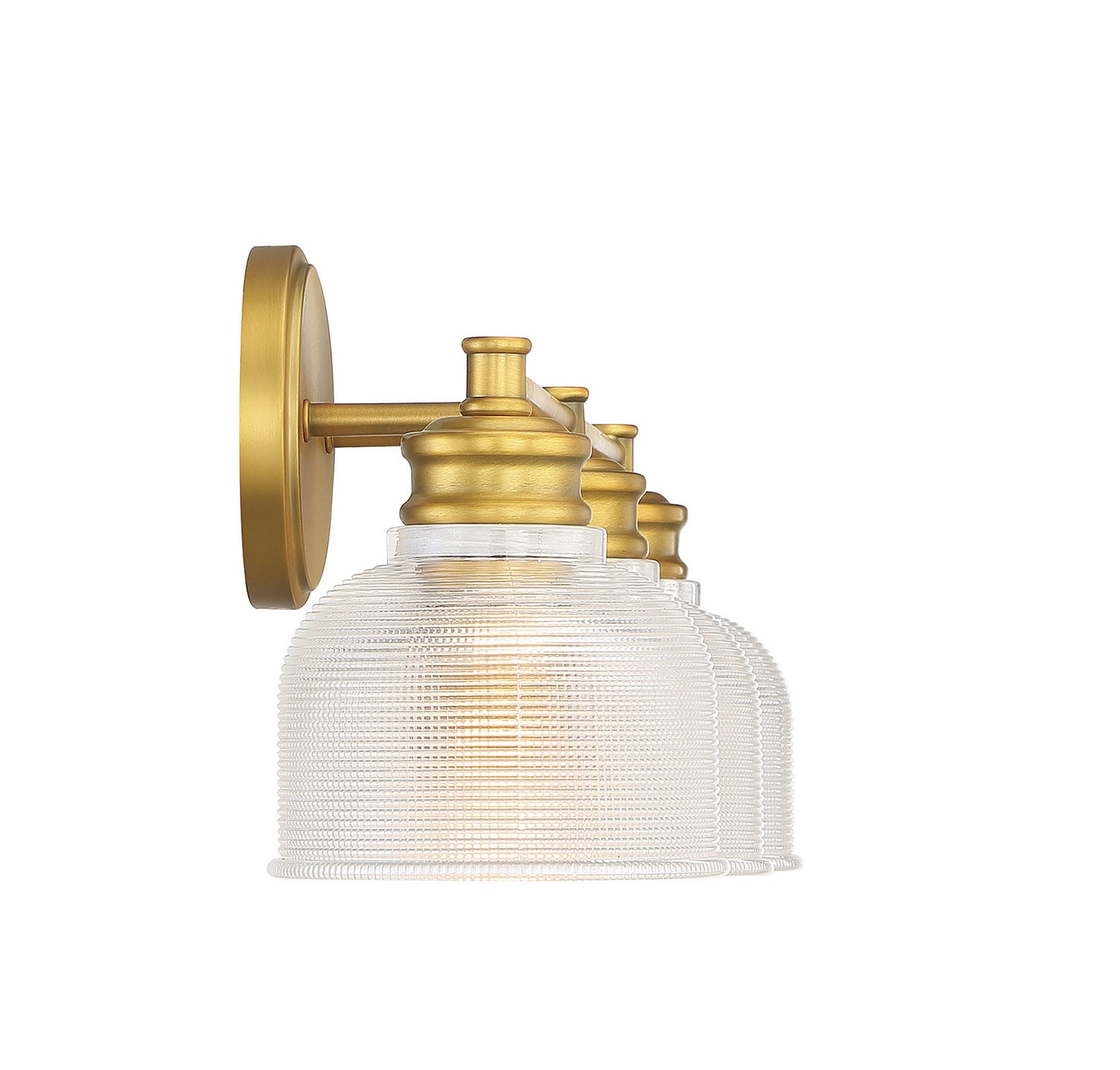 Meridian - M80035NB - Three Light Bathroom Vanity Light - Mbath - Natural Brass