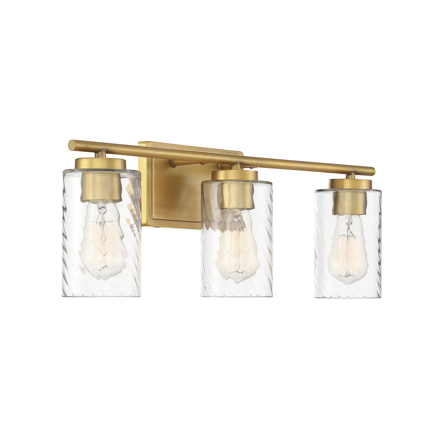 Meridian - M80038NB - Three Light Bathroom Vanity Light - Mbath - Natural Brass