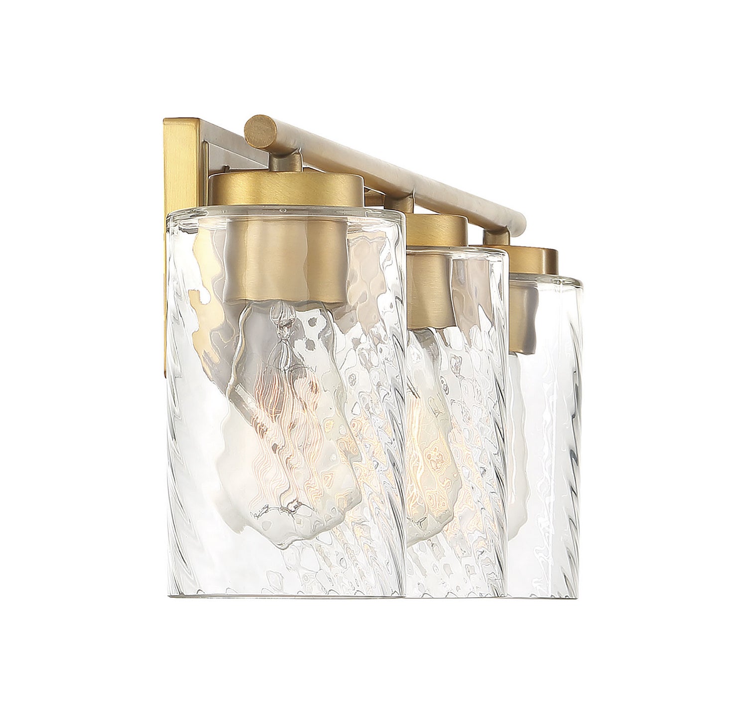 Meridian - M80038NB - Three Light Bathroom Vanity Light - Mbath - Natural Brass