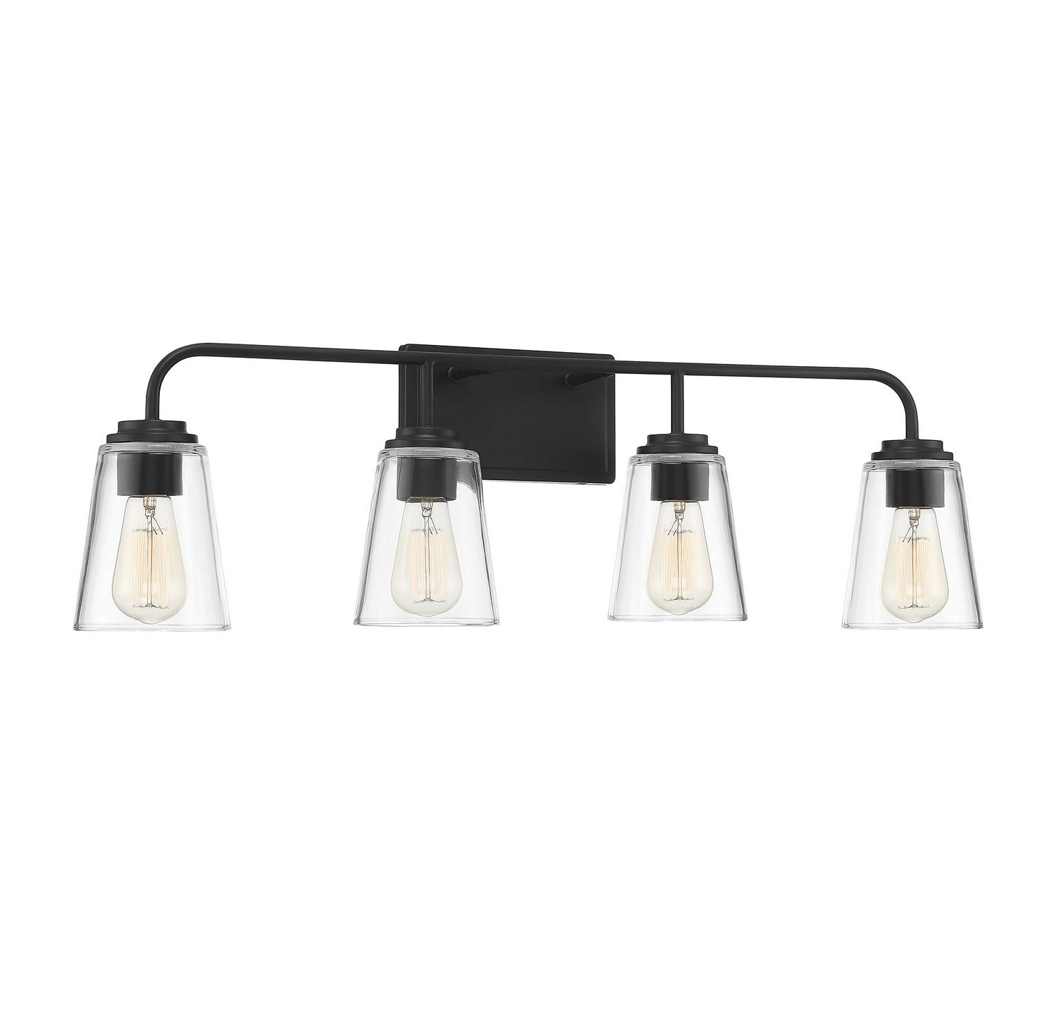 Meridian - M80045MBK - Four Light Bathroom Vanity Light - Mbath - Matte Black