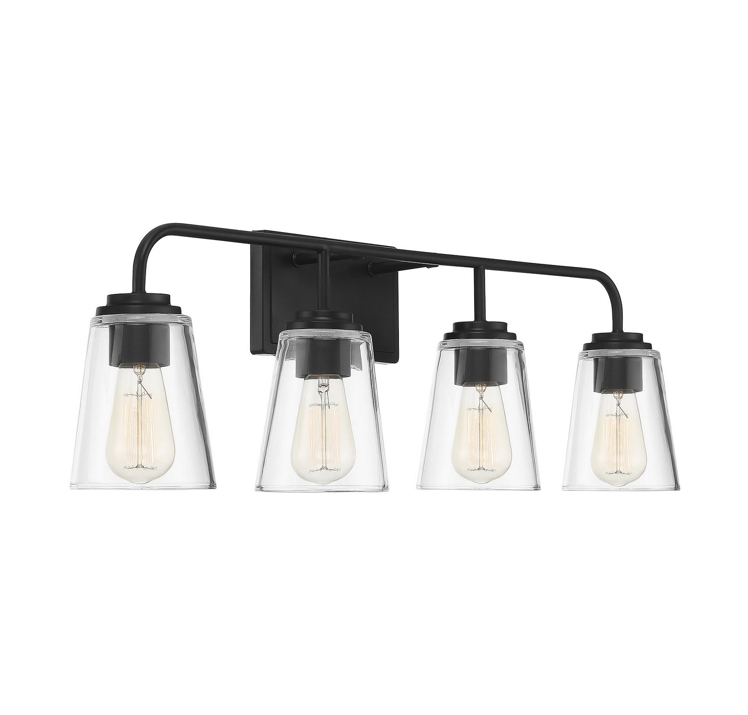 Meridian - M80045MBK - Four Light Bathroom Vanity Light - Mbath - Matte Black