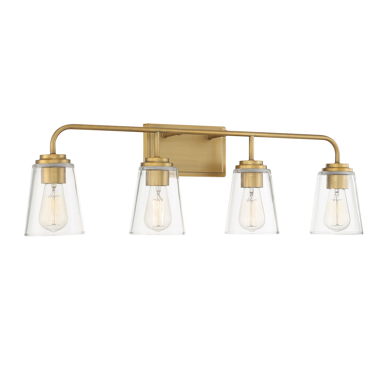 Meridian - M80045NB - Four Light Bathroom Vanity Light - Mbath - Natural Brass