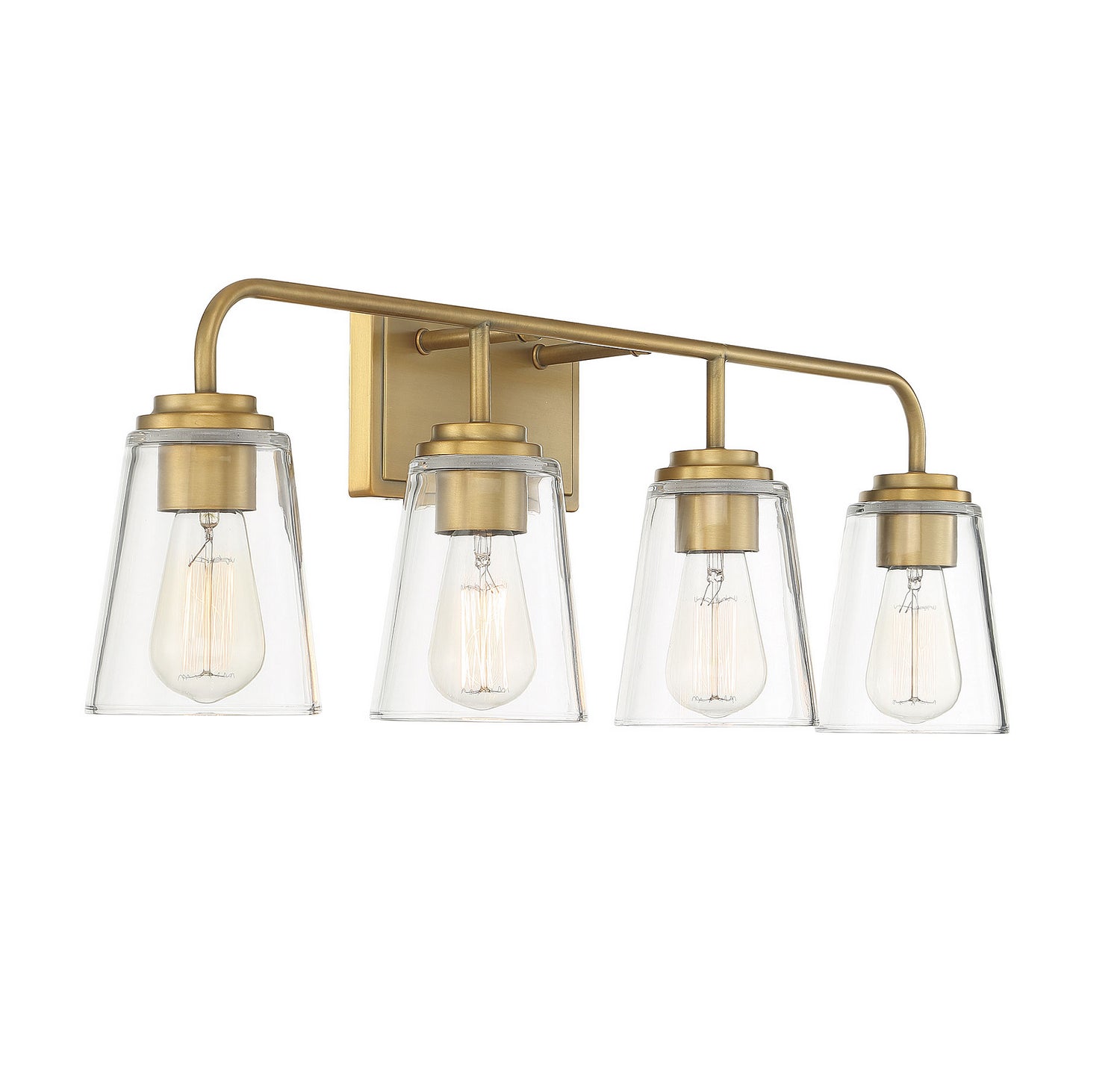 Meridian - M80045NB - Four Light Bathroom Vanity Light - Mbath - Natural Brass