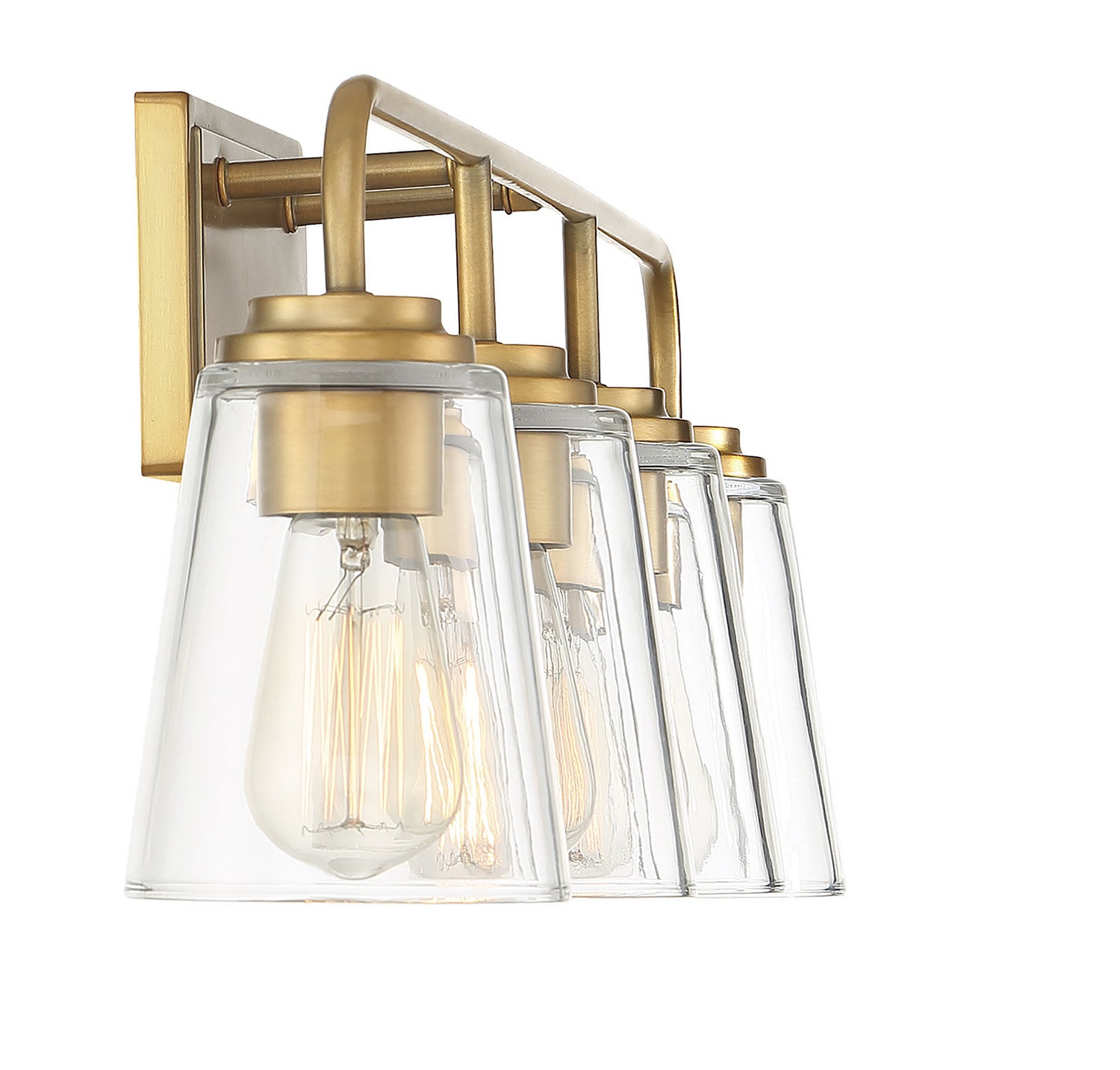 Meridian - M80045NB - Four Light Bathroom Vanity Light - Mbath - Natural Brass