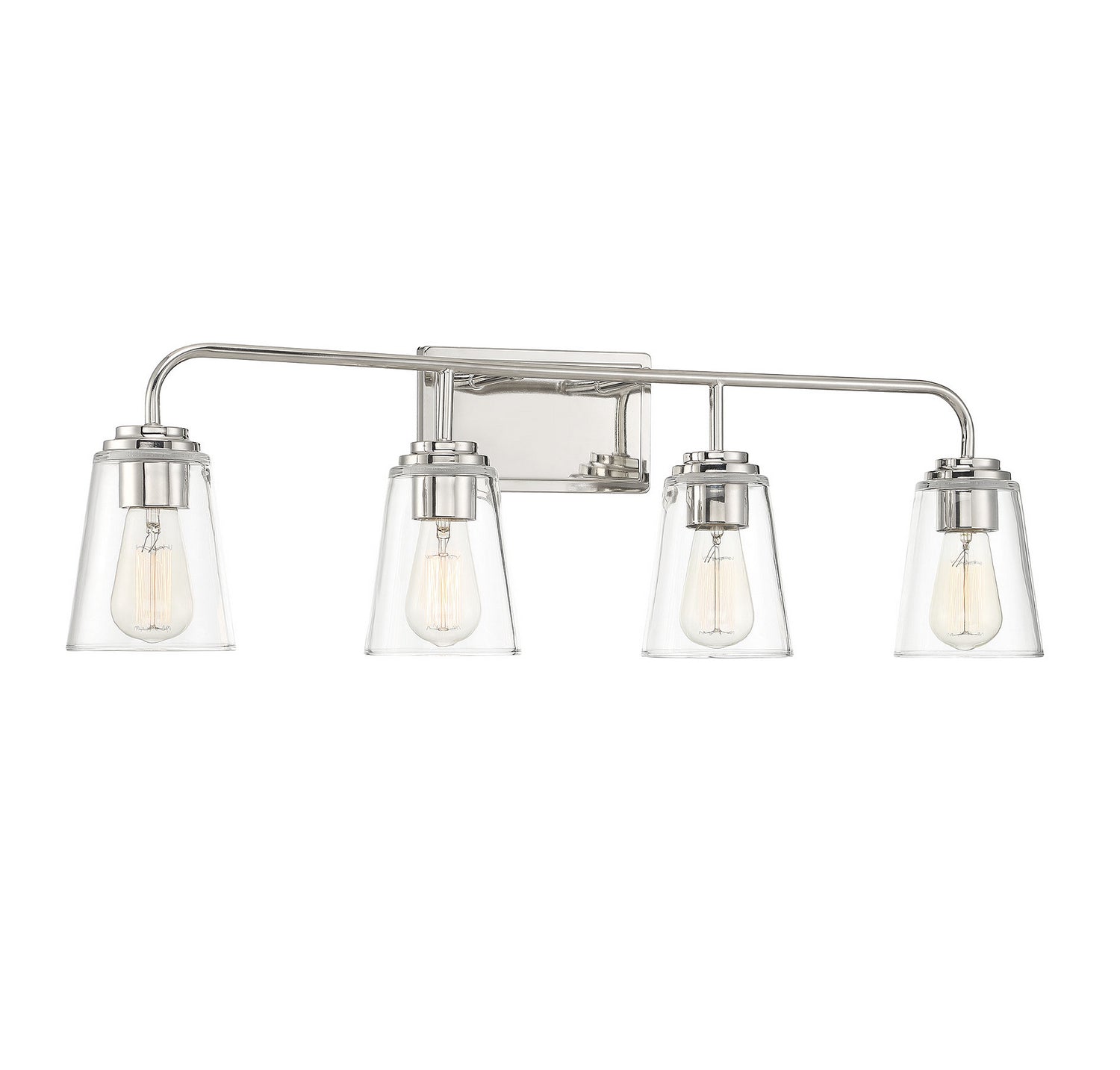 Meridian - M80045PN - Four Light Bathroom Vanity Light - Mbath - Polished Nickel