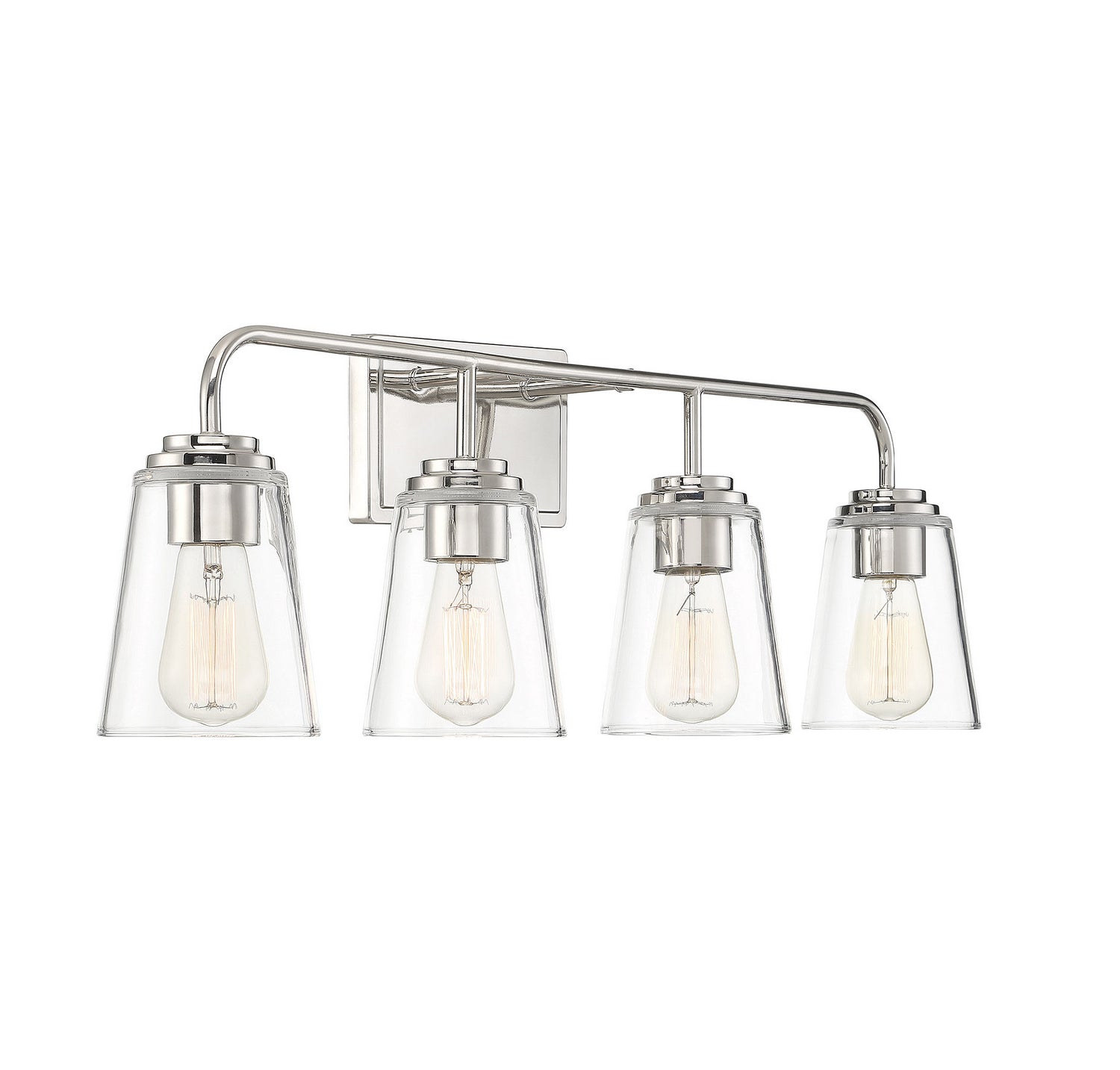 Meridian - M80045PN - Four Light Bathroom Vanity Light - Mbath - Polished Nickel