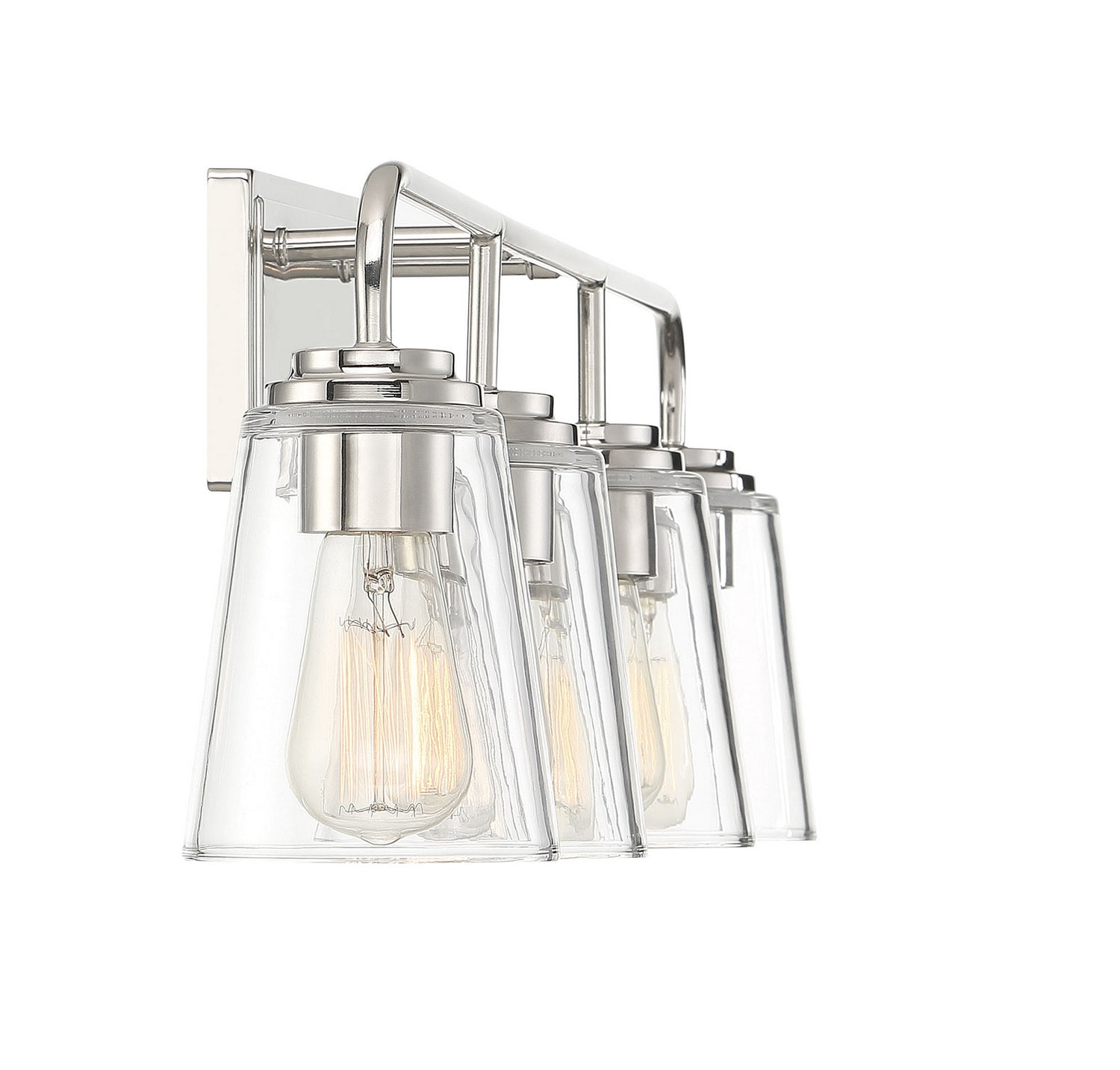 Meridian - M80045PN - Four Light Bathroom Vanity Light - Mbath - Polished Nickel