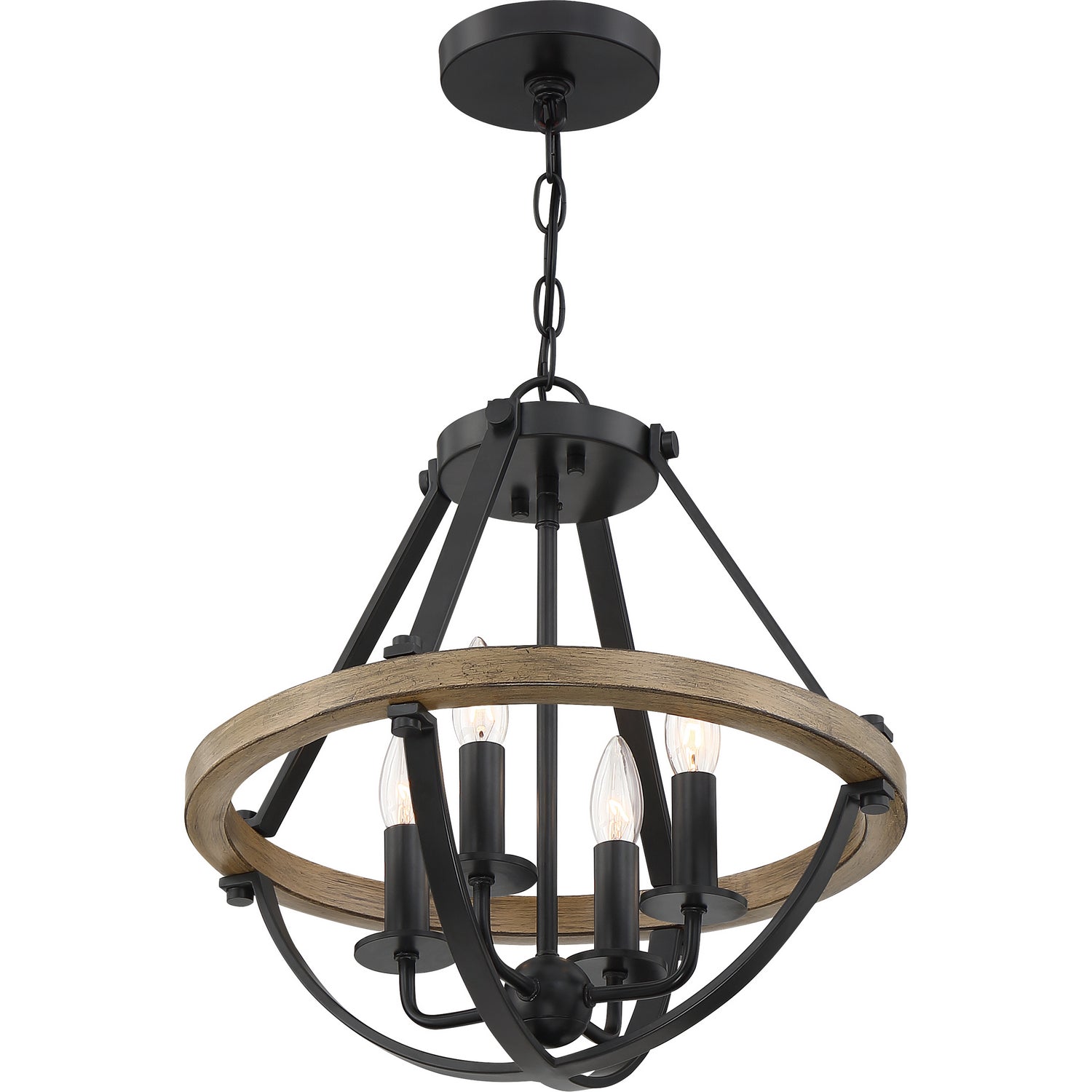 Quoizel - BRL2816EK - Four Light Pendant - Bartlett - Earth Black