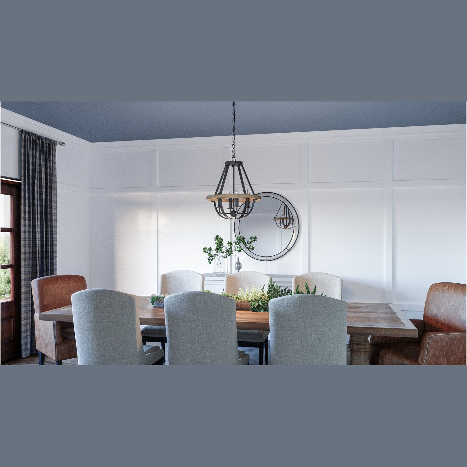 Quoizel - BRL2816EK - Four Light Pendant - Bartlett - Earth Black