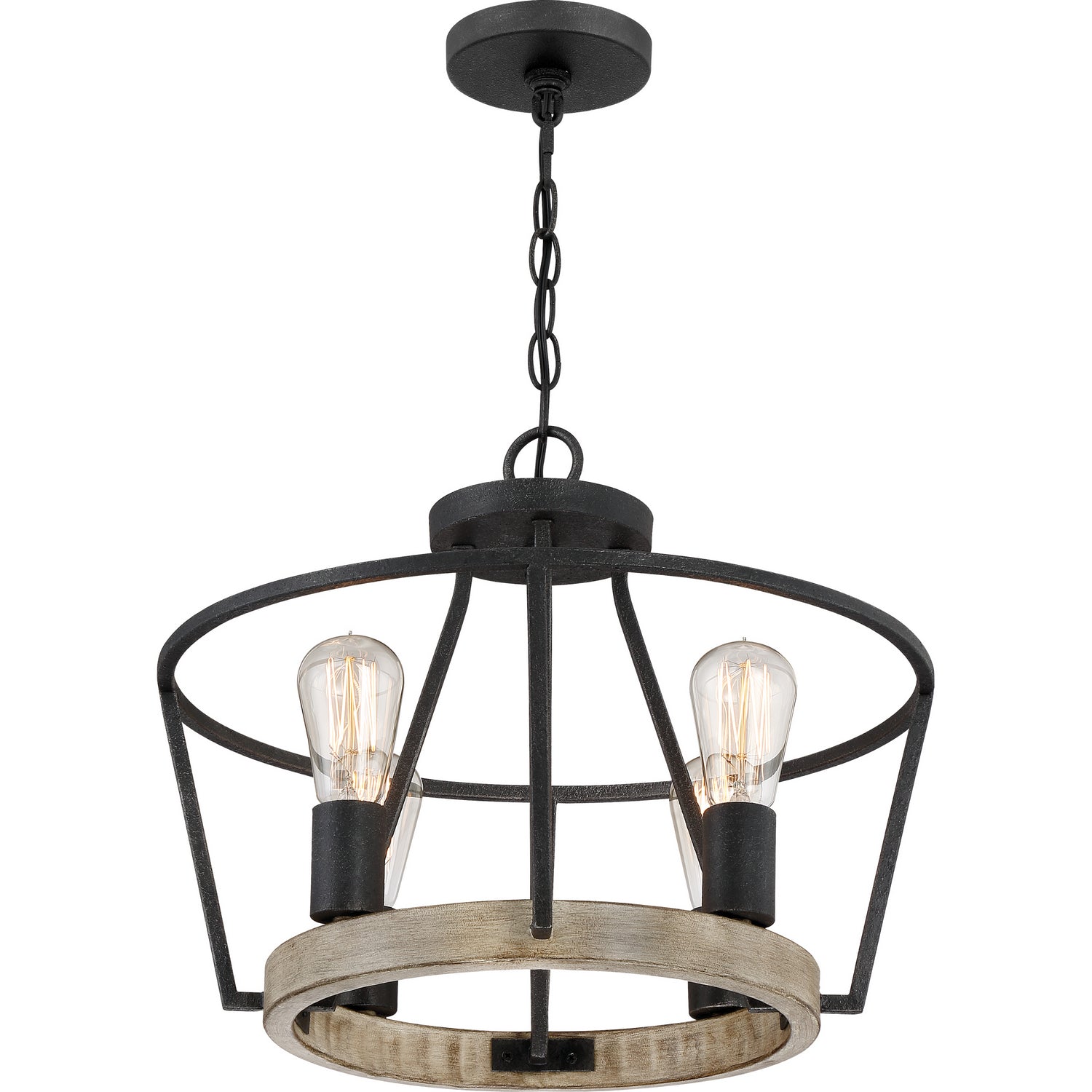 Quoizel - BRT2817GK - Four Light Pendant - Brockton - Grey Ash