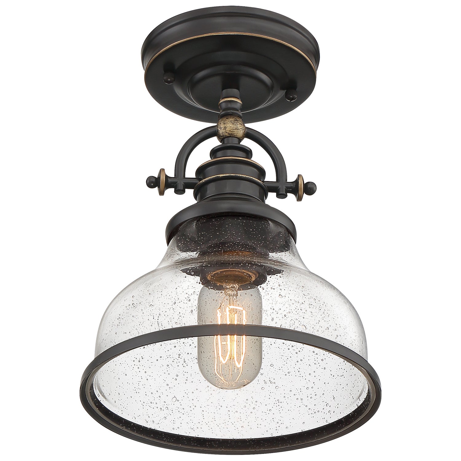 Quoizel - GRTS1708PN - One Light Semi-Flush Mount - Grant - Palladian Bronze