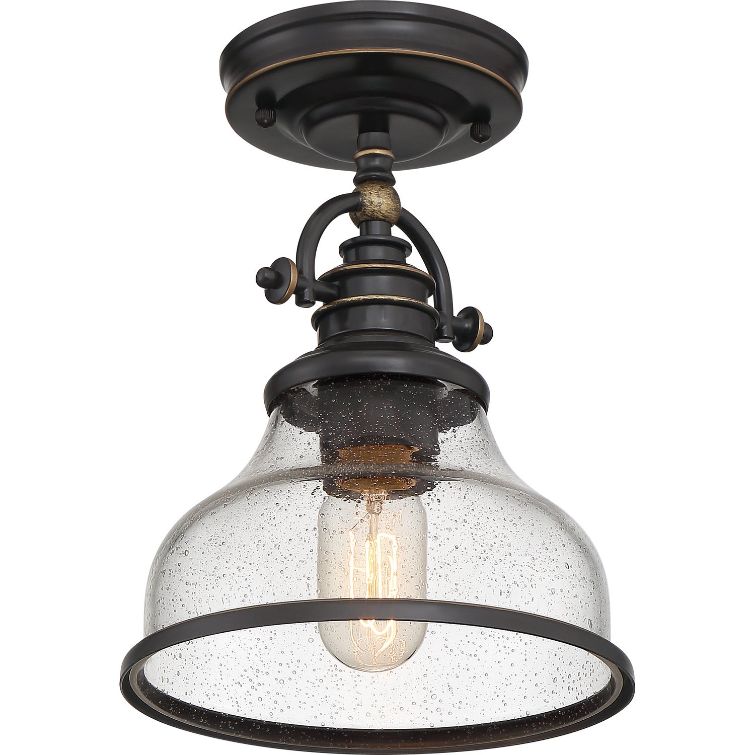 Quoizel - GRTS1708PN - One Light Semi-Flush Mount - Grant - Palladian Bronze
